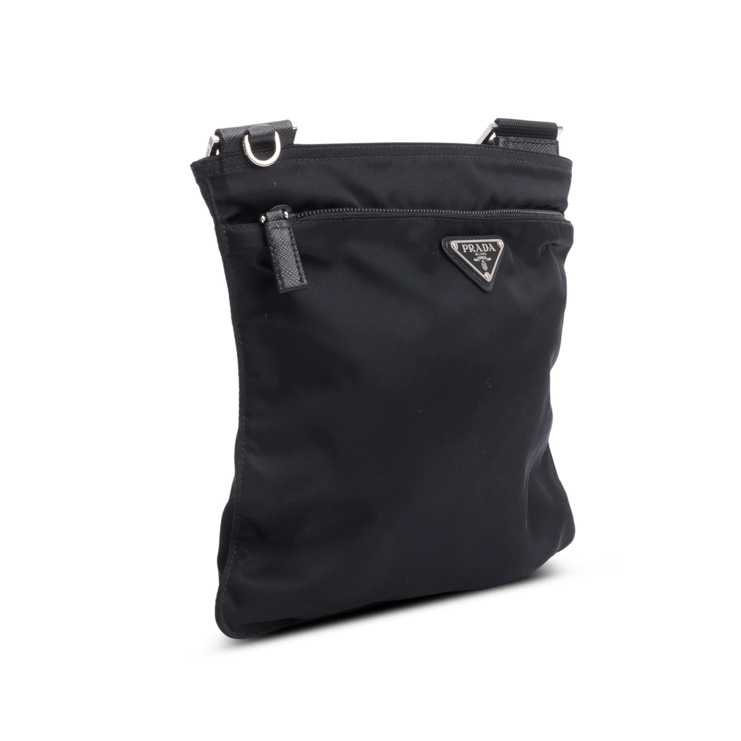 Prada Black Tessuto Nylon Vela Flat Messenger Bag - Image 4