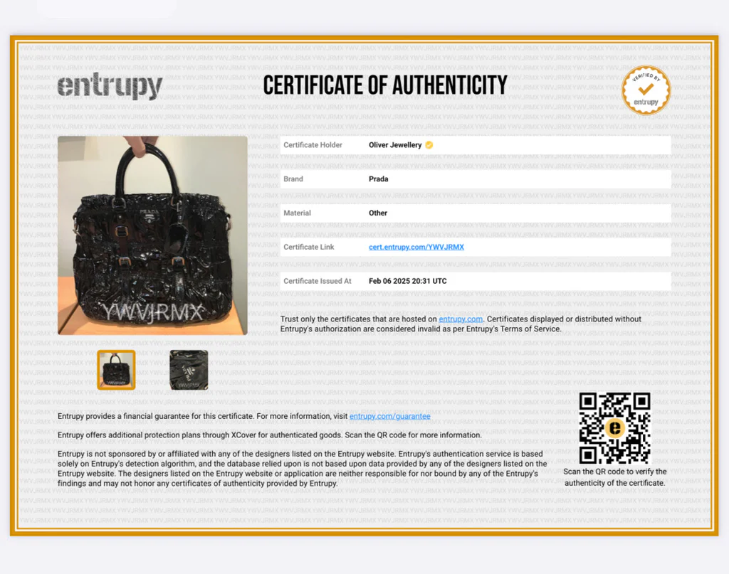 Prada Black Vernice Gaufre Shopping Tote w/ Strap & Authenticity Card - Image 12
