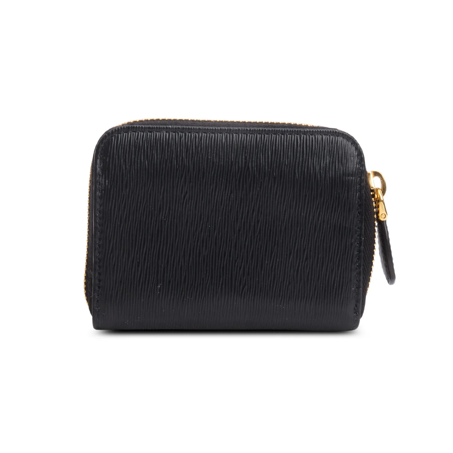 Prada Black Vitello Move Compact Zip Wallet w/ Box - Image 4