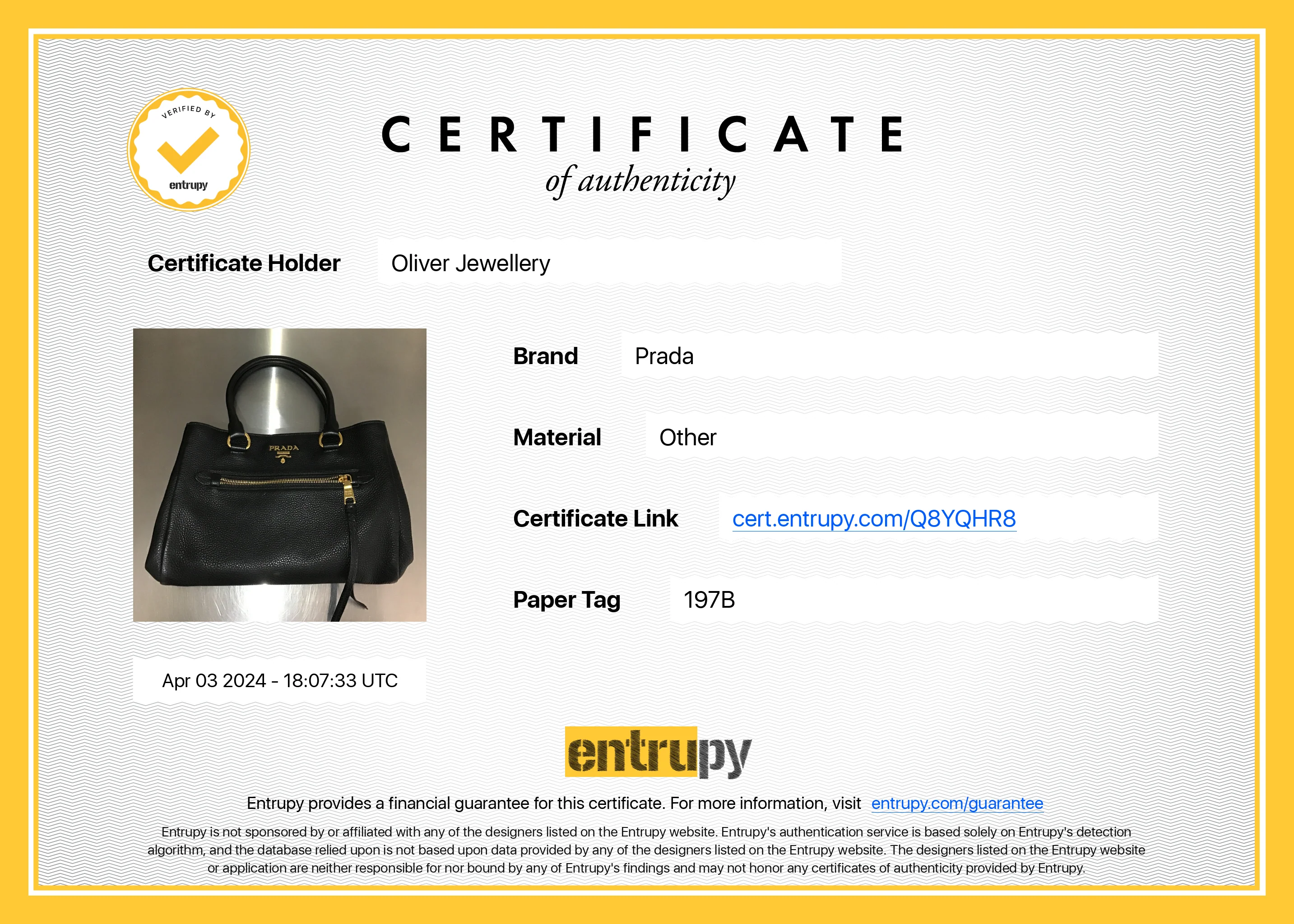 Prada Black Vitello Phenix Leather Pocket Tote w/ Strap & Authenticity Card - Image 10
