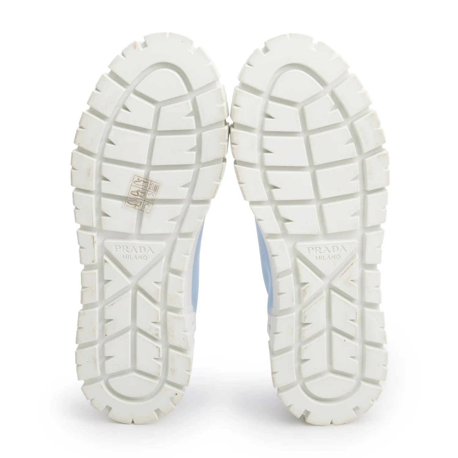 Prada Blue Re-Nylon Gabardine Wheel Logo Sneakers, Size 37 - Image 5