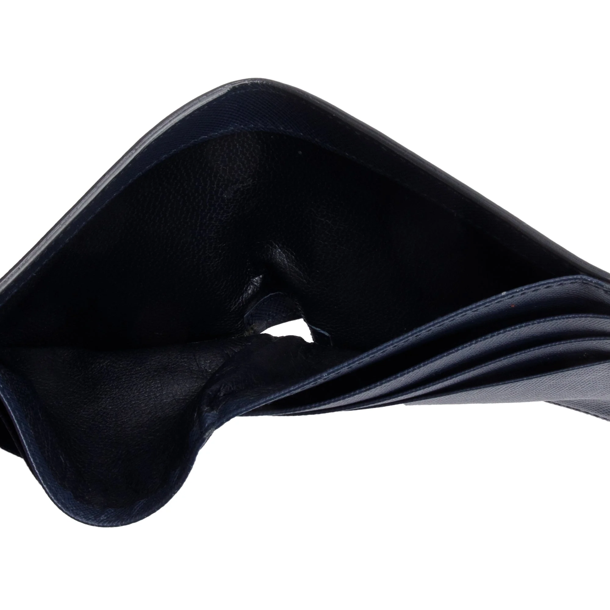 Prada Blue Saffiano Leather Bi-Fold Wallet - Image 6