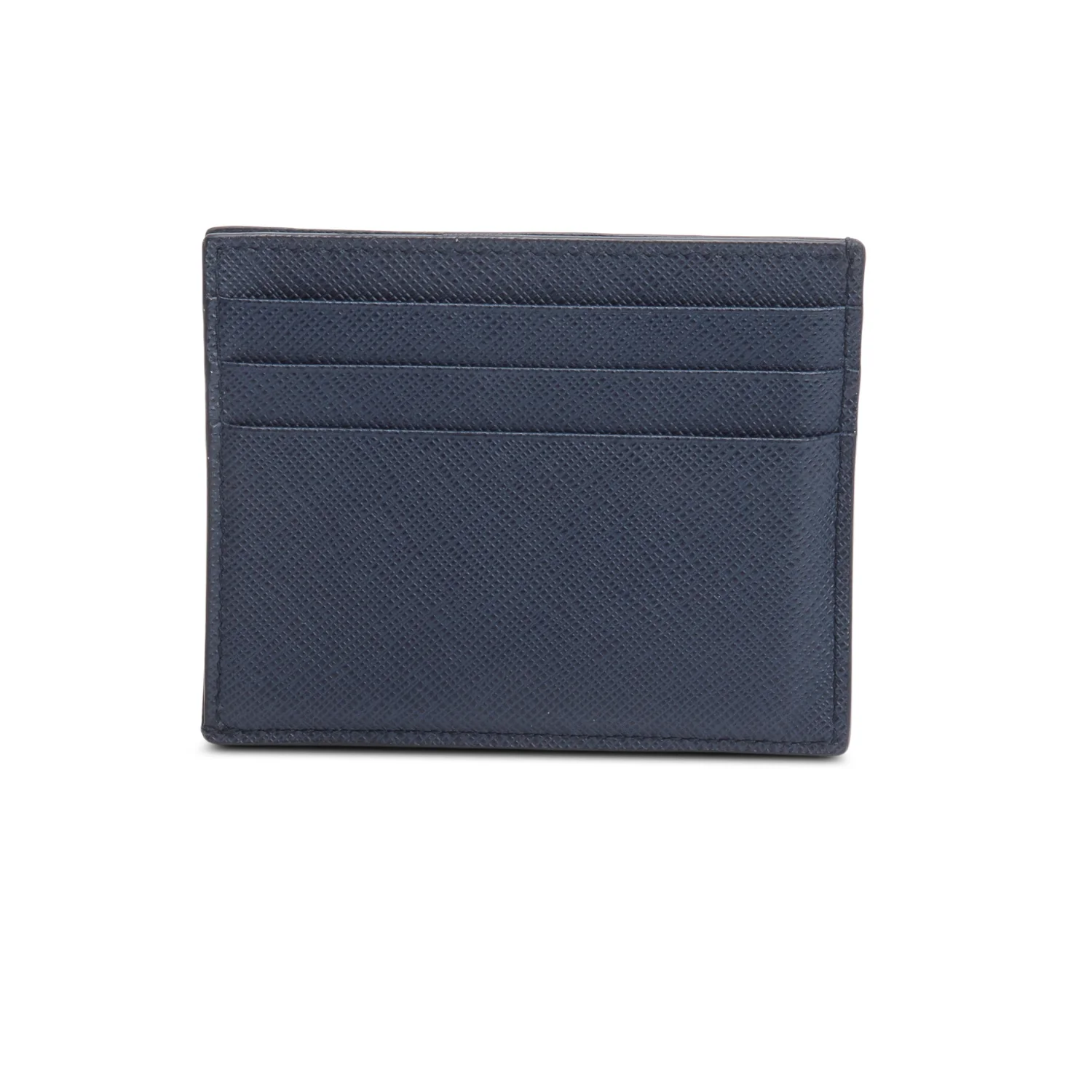 Prada Blue Saffiano Leather Card Holder w/ Box & Authenticity Card - Image 4