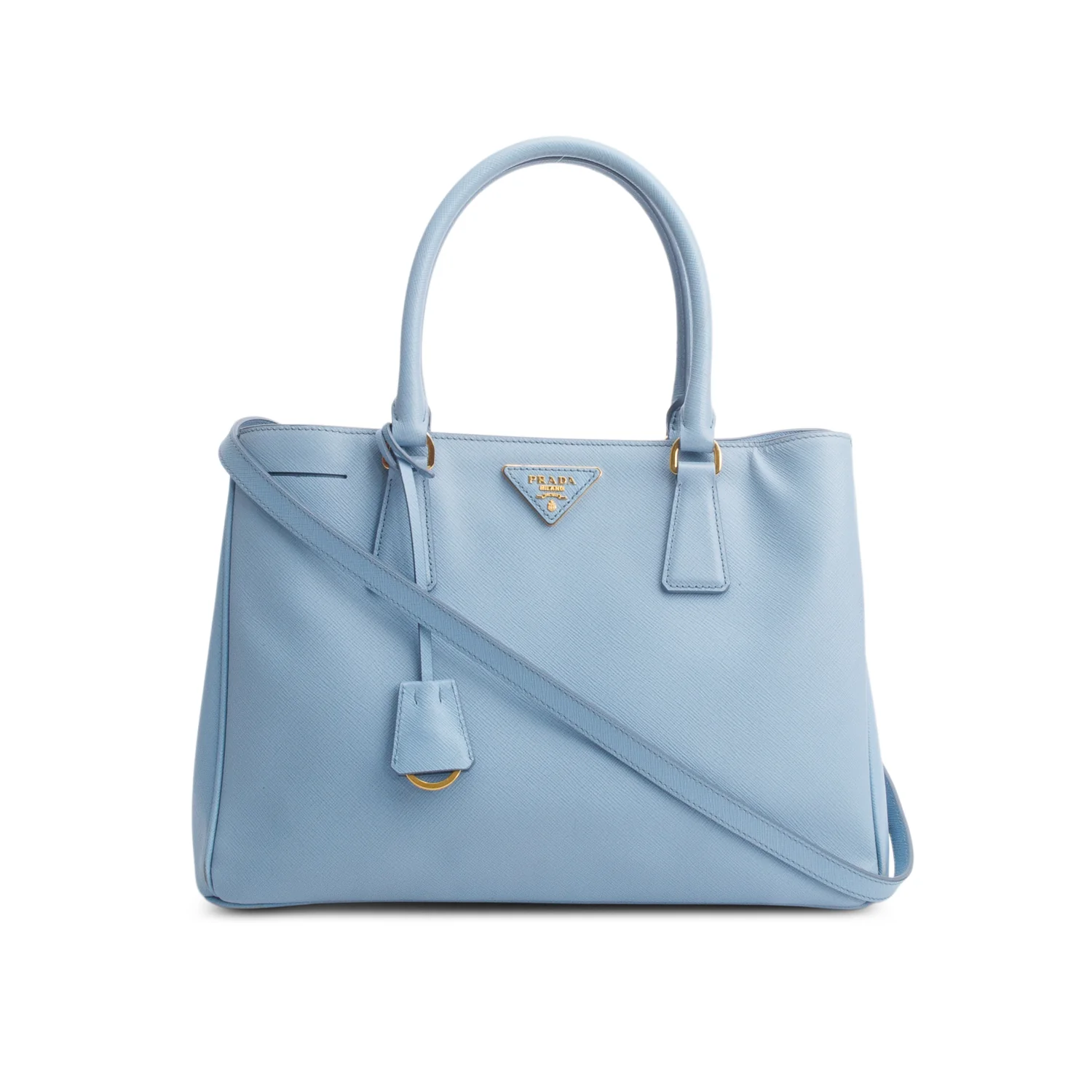 Prada Blue Saffiano Lux Medium Galleria Tote w/ Strap & Authenticity Card
