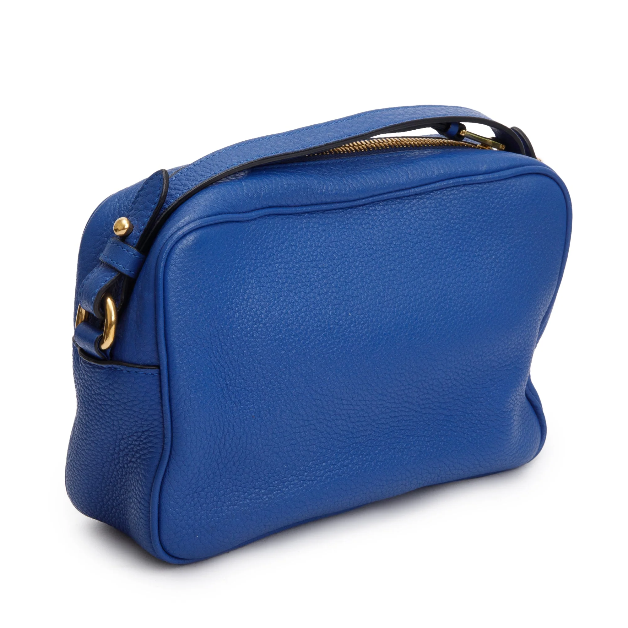 Prada Blue Vitello Daino Crossbody Bag - Image 6