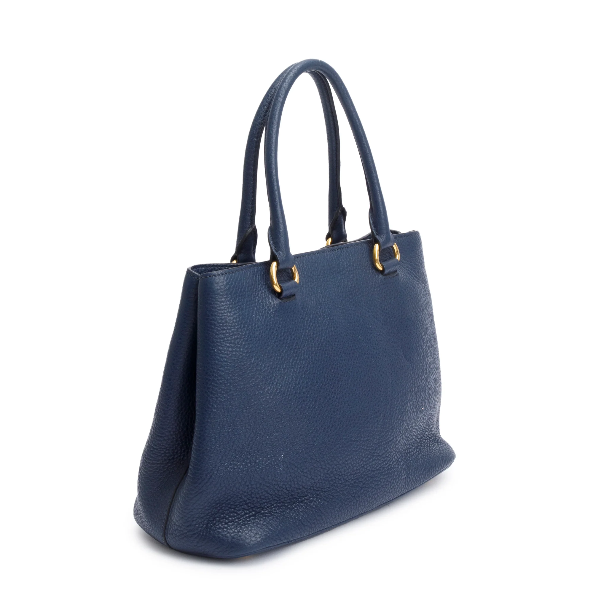 Prada Blue Vitello Daino Medium Galleria Tote - Image 4