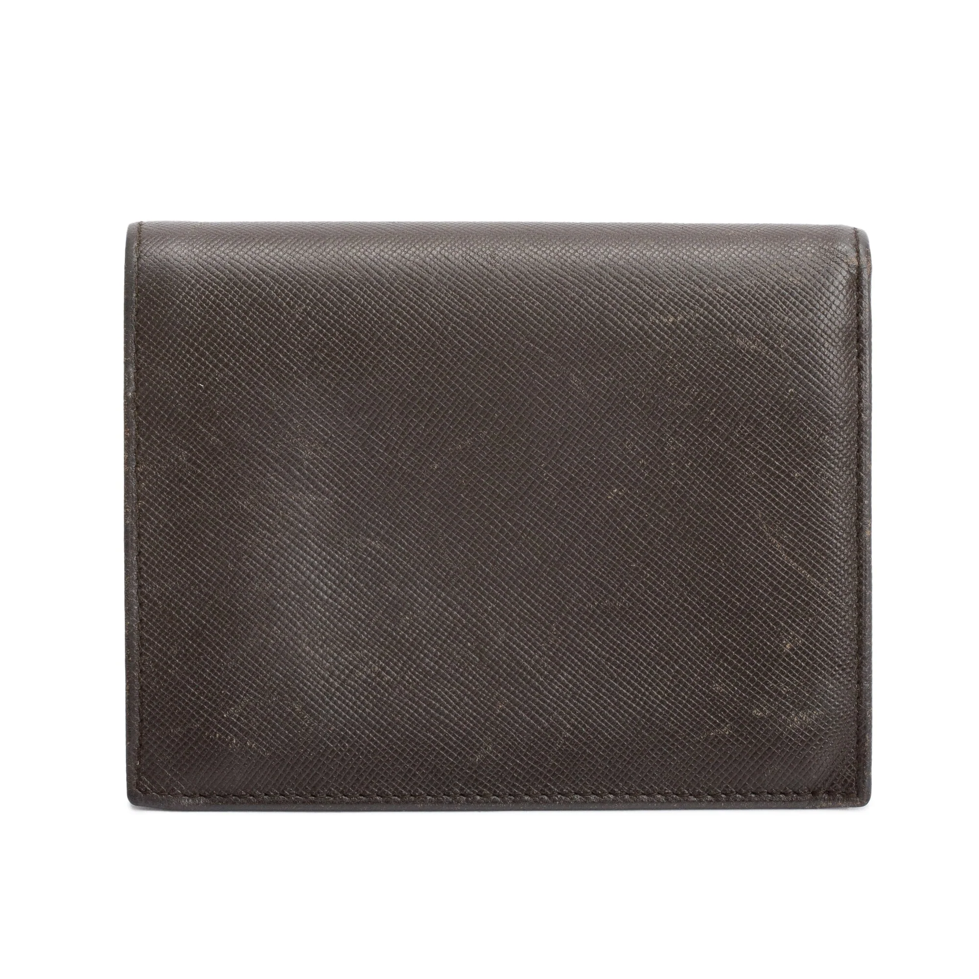 Prada Brown Saffiano Leather Bi-Fold Wallet w/ Box - Image 4
