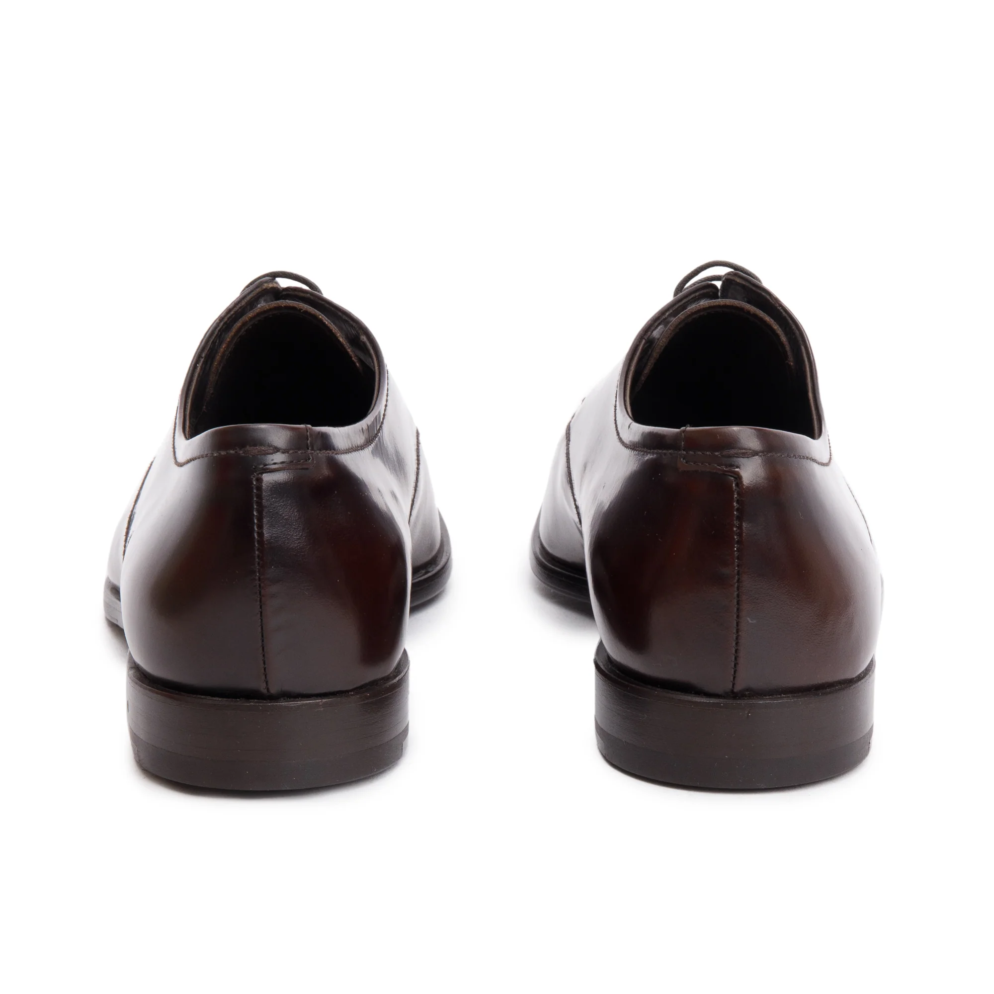 Prada Brown Spazzolato Leather Laced Oxford Men's Shoes, Size 6 w/ Box - Image 5