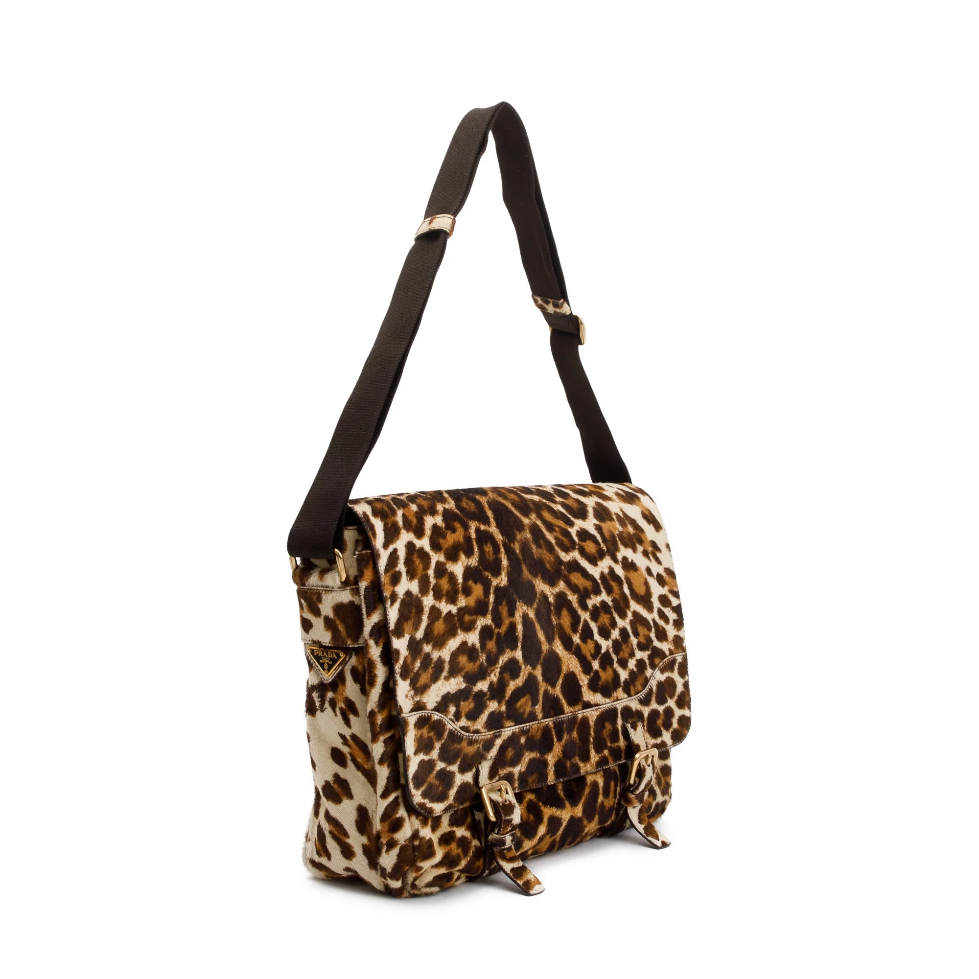 Prada Cavallino Leopard Print Messenger Bag w/ Authenticity Card - Image 4