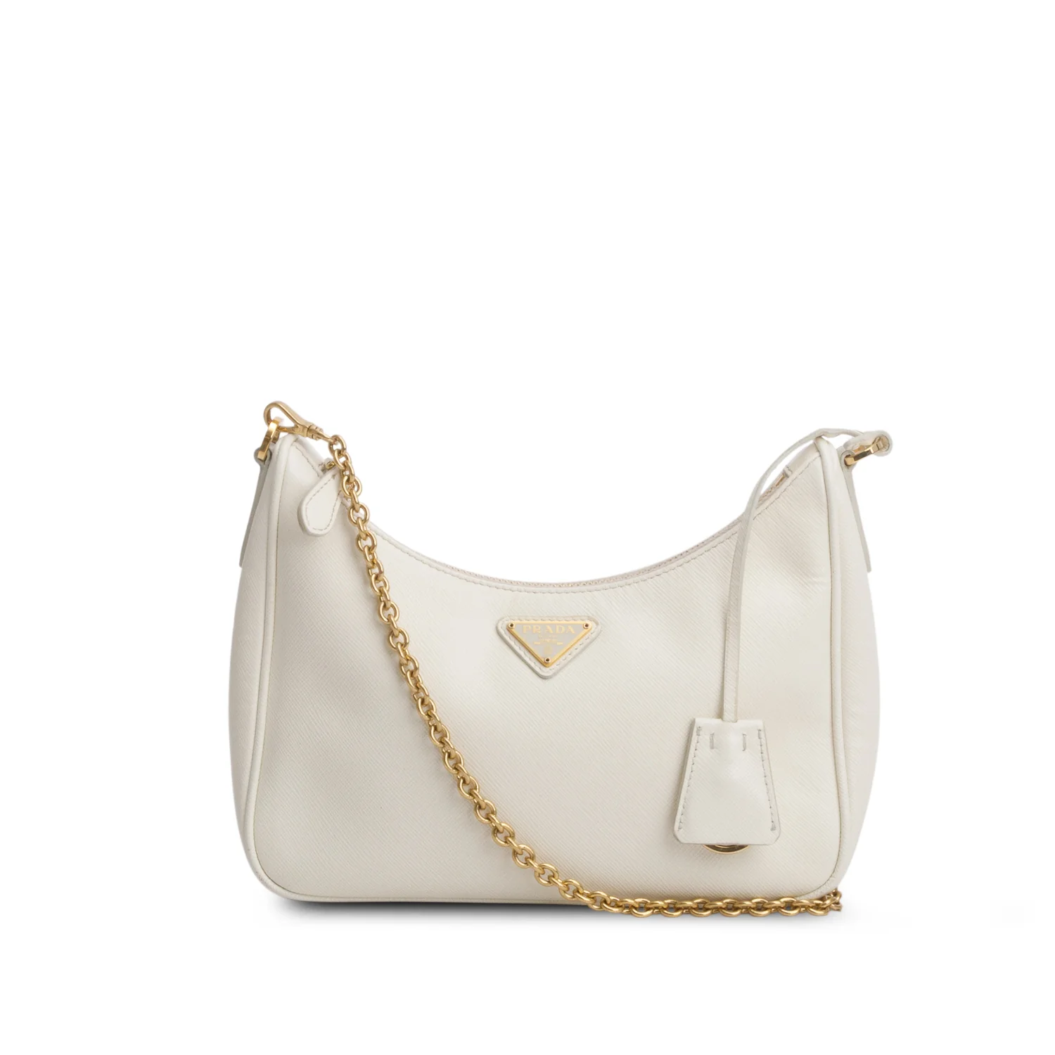 Prada Cream Saffiano Leather Re-Edition 2005 Shoulder Bag