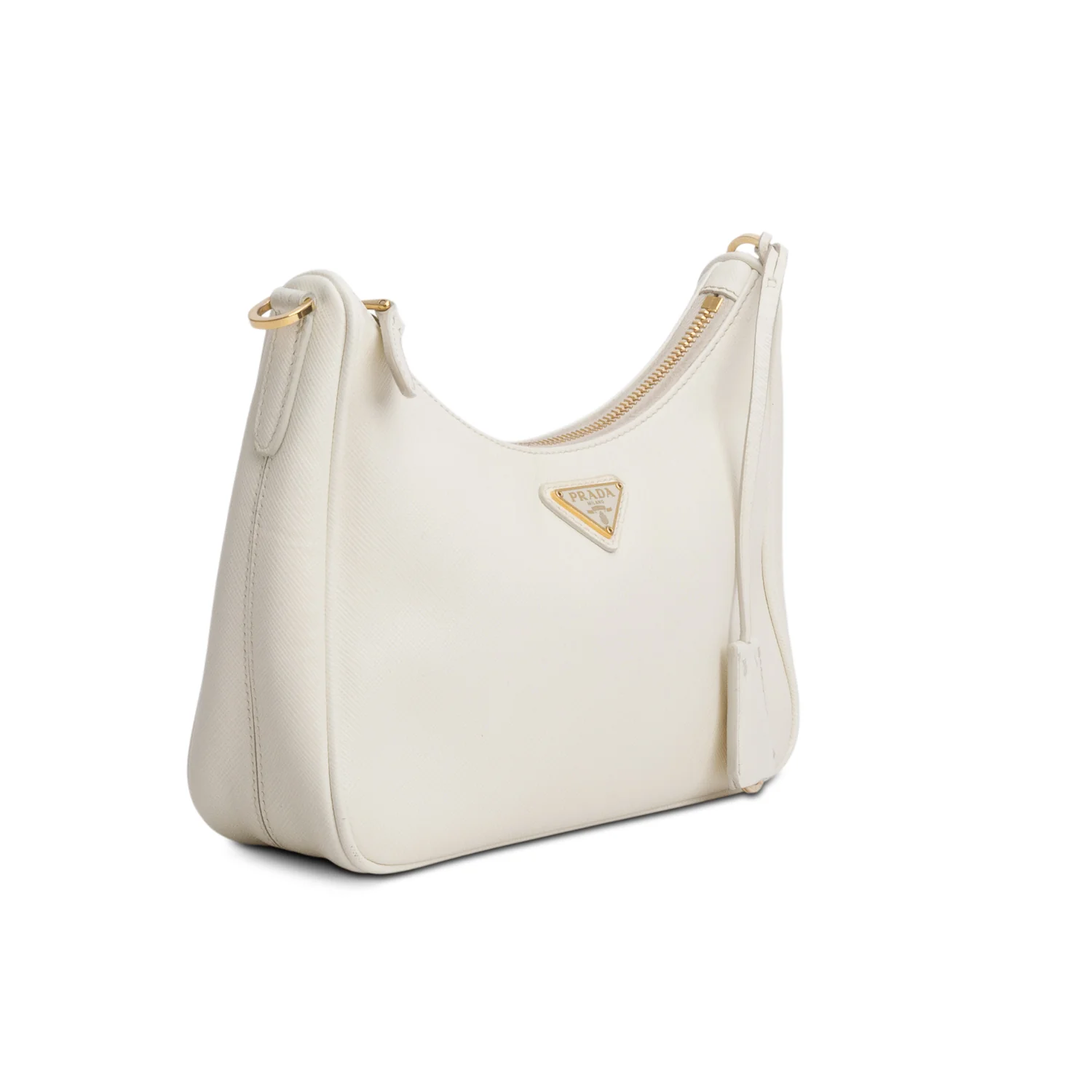 Prada Cream Saffiano Leather Re-Edition 2005 Shoulder Bag - Image 4