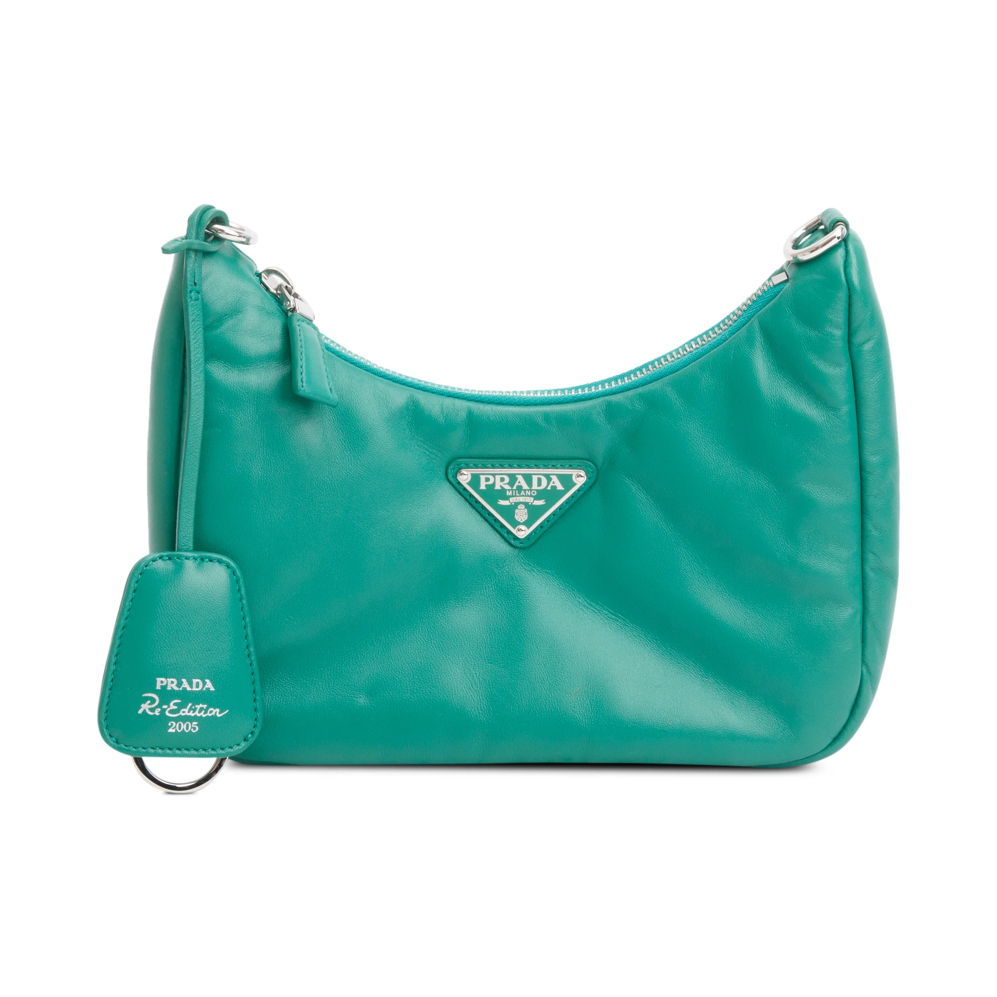 Prada Green Padded Nappa Leather Re-Edition 2005 Shoulder Bag - Image 3