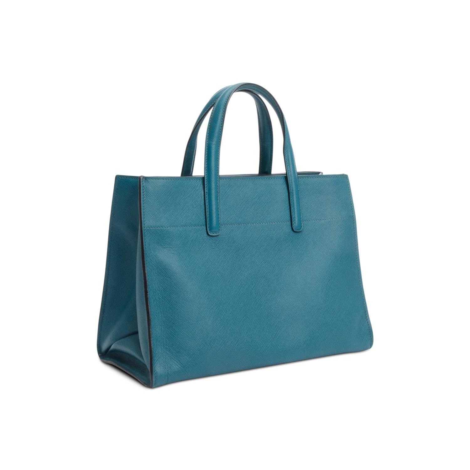 Prada Green Saffiano Soft Triple Pocket Convertible Tote w/ Strap - Image 6