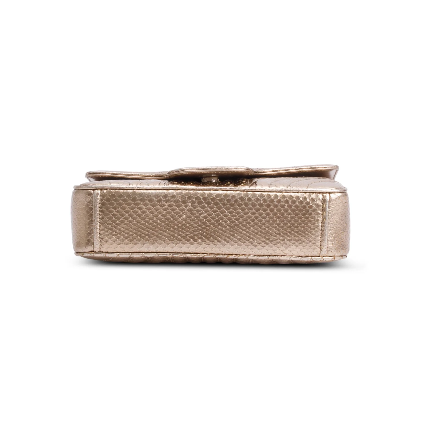 Prada Metallic Gold Python Diagramme Shoulder Bag - Image 7