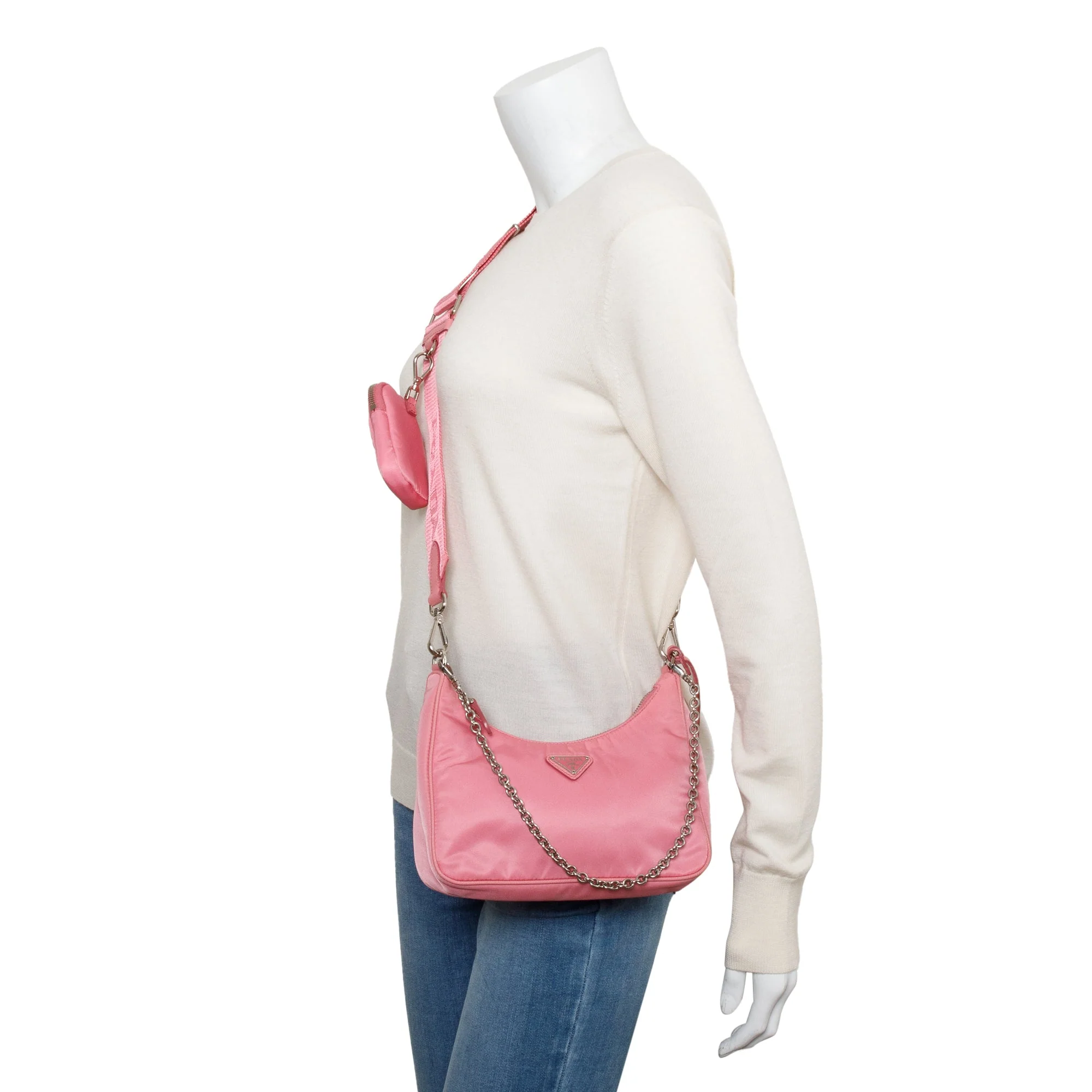 Prada Pink Re-Edition 2005 Re-Nylon Shoulder Bag - Image 2
