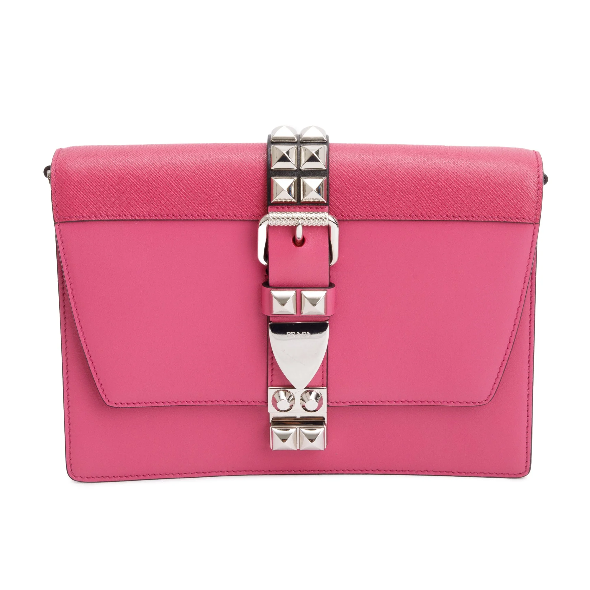 Prada Pink Saffiano City Calf Leather Elektra Bag w/ Strap & Authenticity Card - Image 3