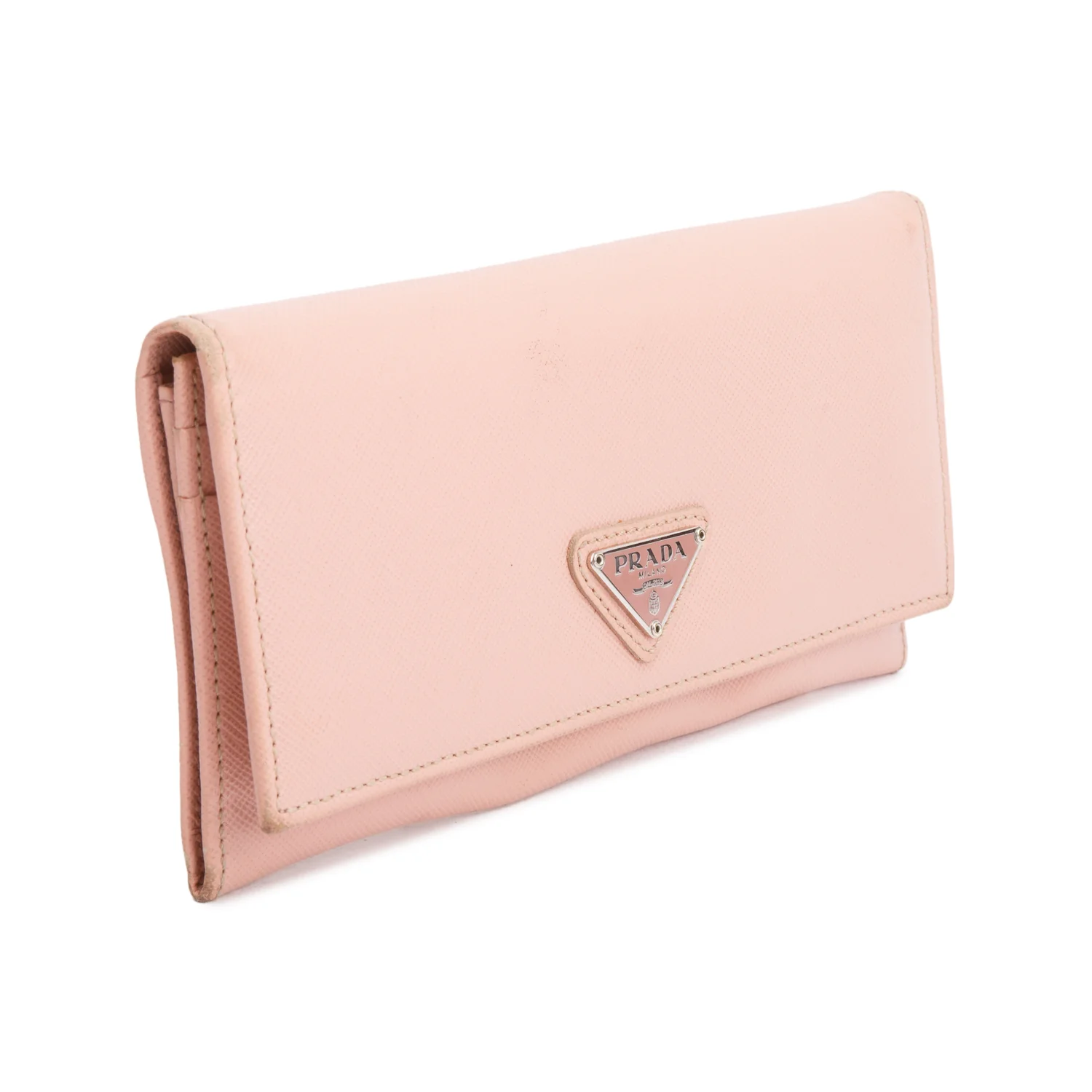 Prada Pink Saffiano Leather Continental Wallet - Image 2