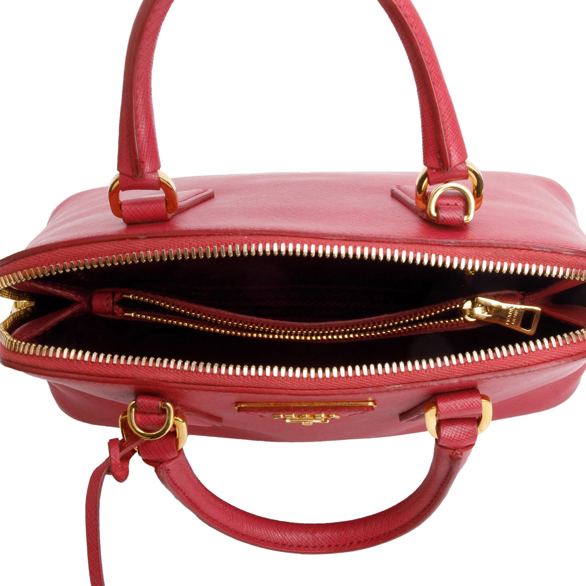 Prada Pink Saffiano Lux Small Promenade Tote w/ Strap & Authenticity Card - Image 7