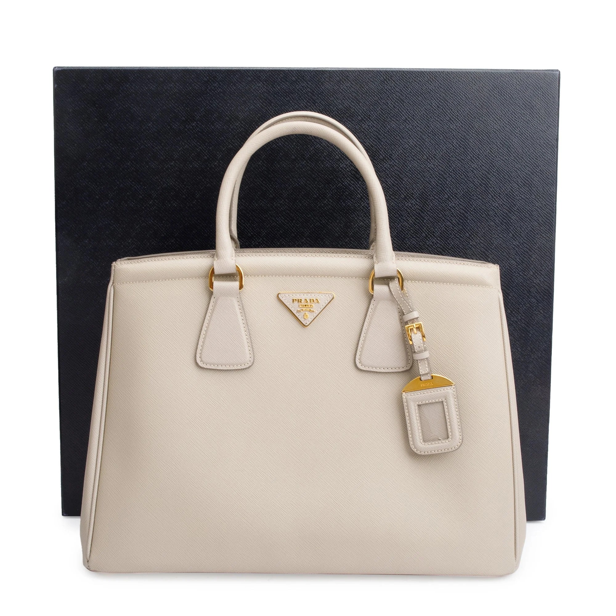 Prada Pomice Saffiano Leather Parabole Tote w/ Box & Authenticity Card - Image 2