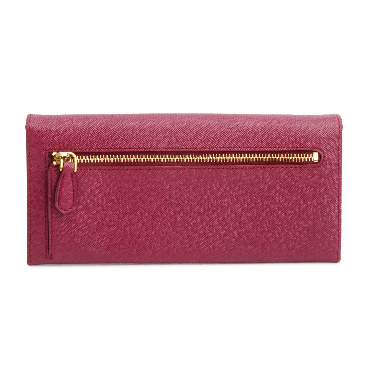 Prada Purple Saffiano Leather Large Continental Wallet - Image 3