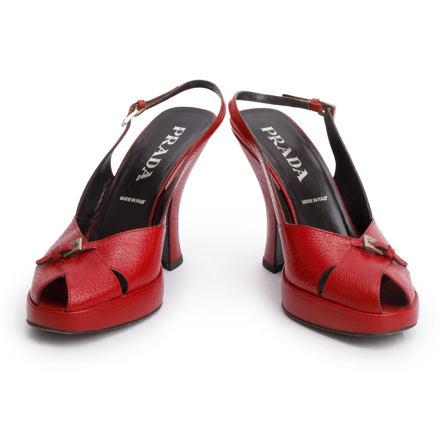 Prada Red Patent Leather Platform Sandals, Size 38 - Image 2