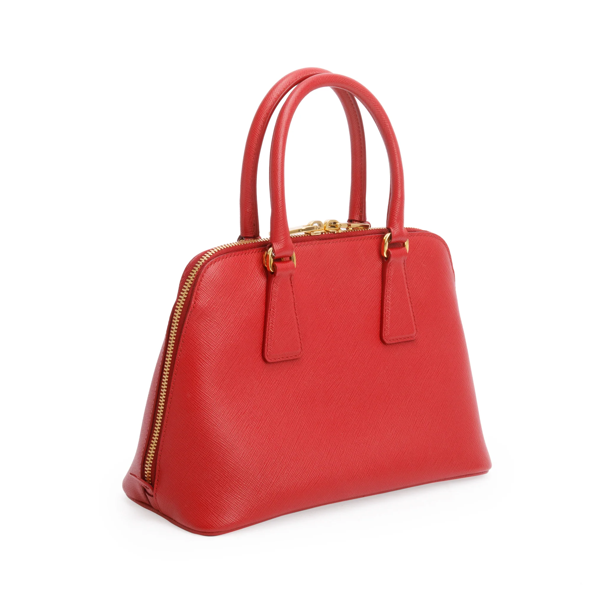 Prada Red Saffiano Lux Small Promenade Tote w/ Strap - Image 6