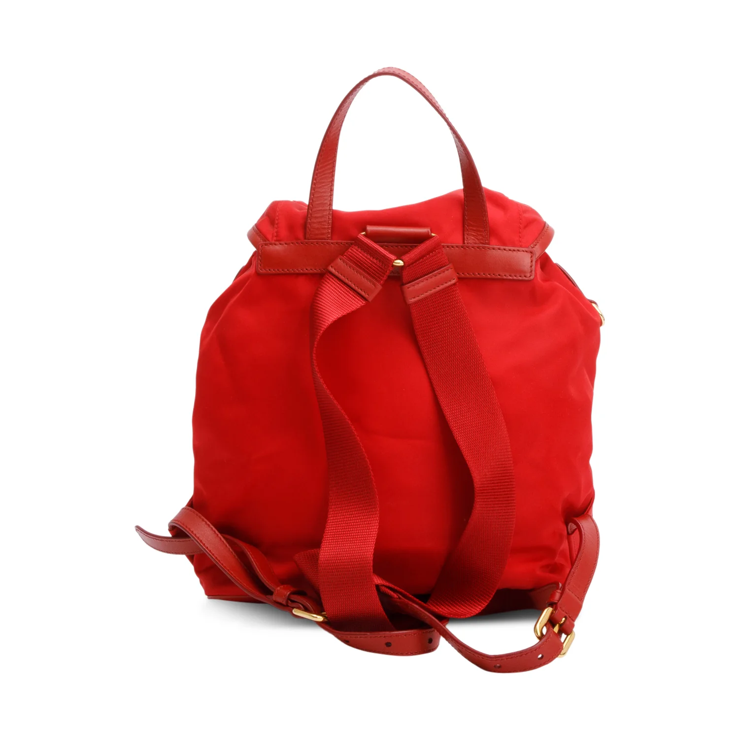 Prada Red Tessuto Nylon Drawstring Backpack - Image 3