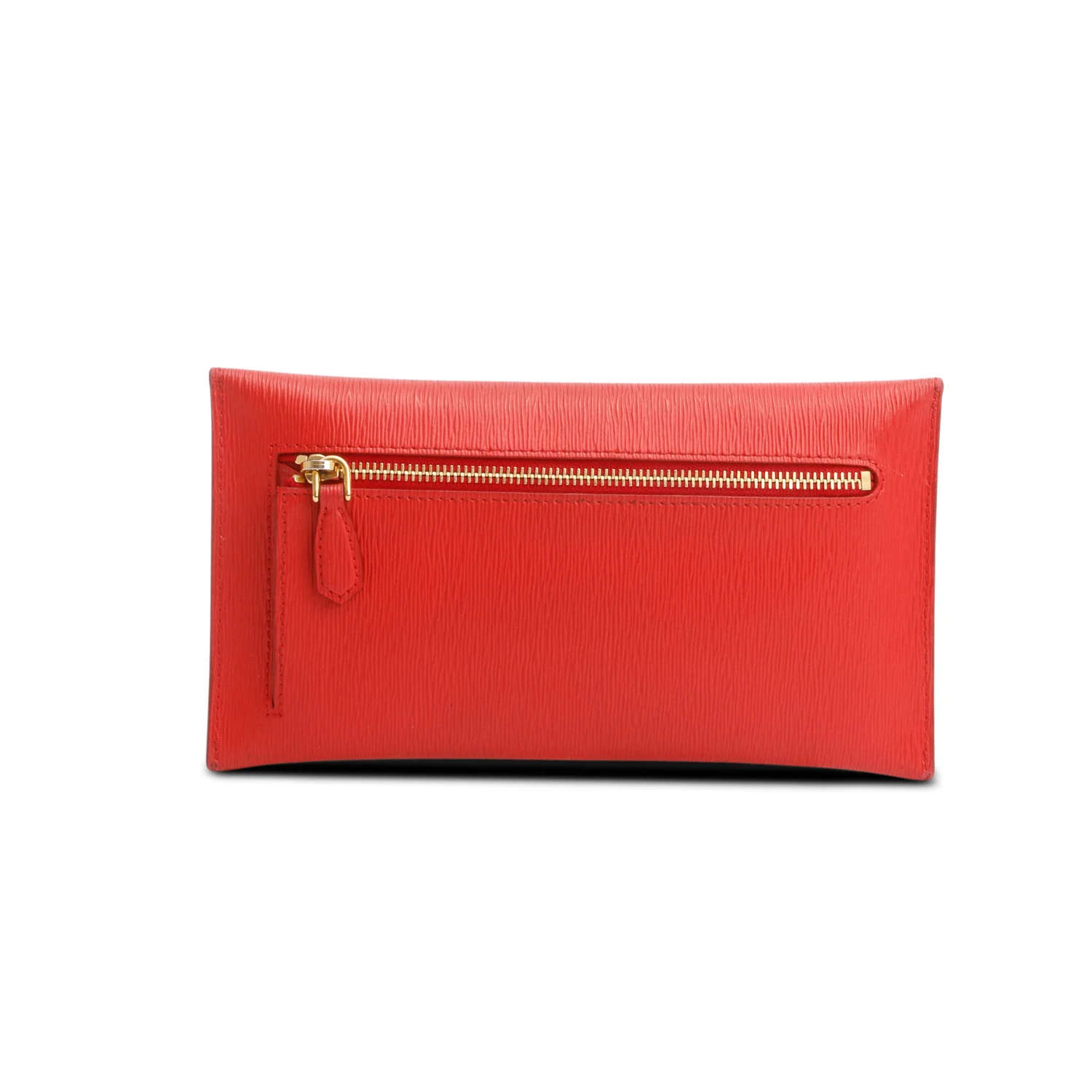 Prada Red Vitello Move Leather Envelope Wallet - Image 3