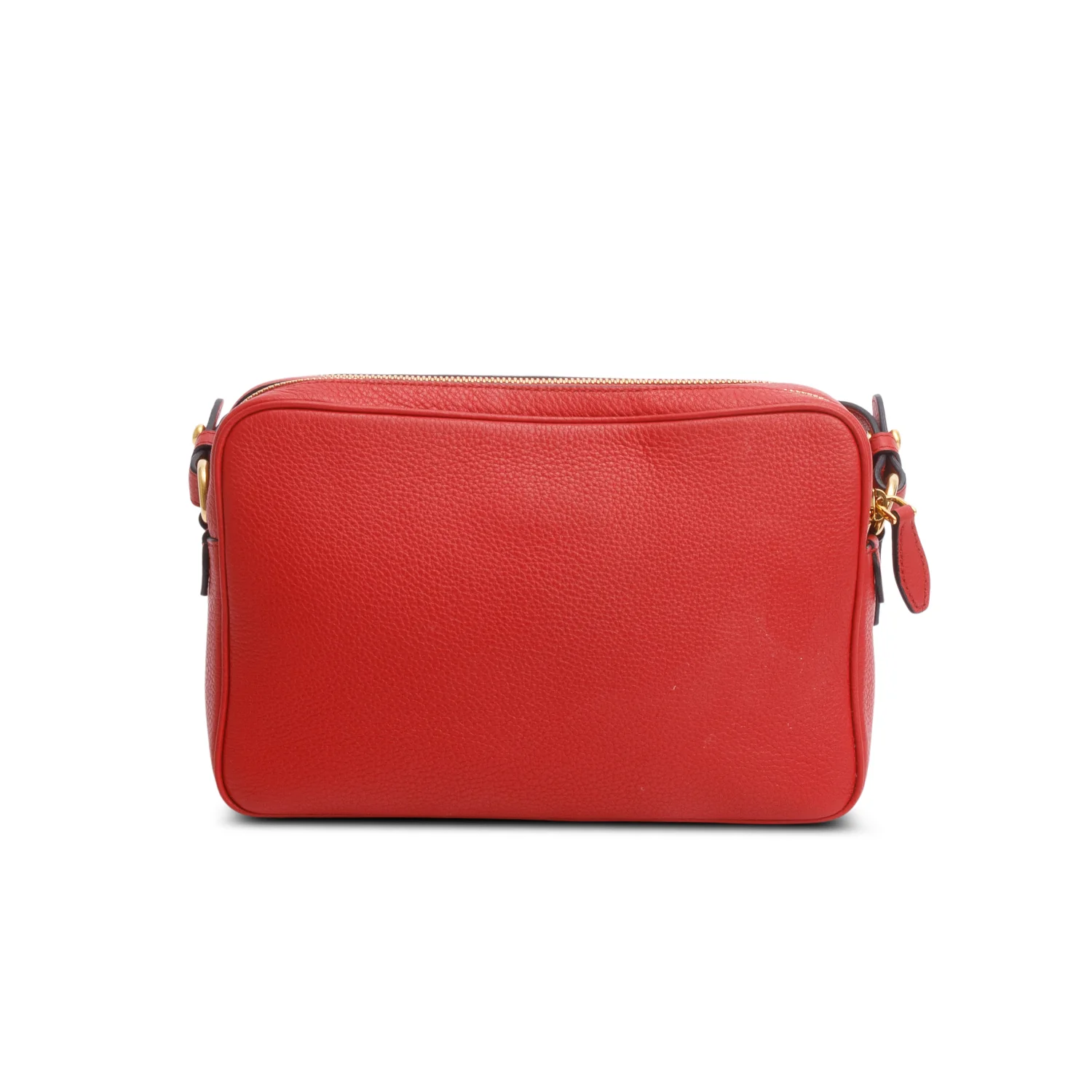 Prada Red Vitello Phenix Leather Camera Bag w/ Authenticity Card - Image 5