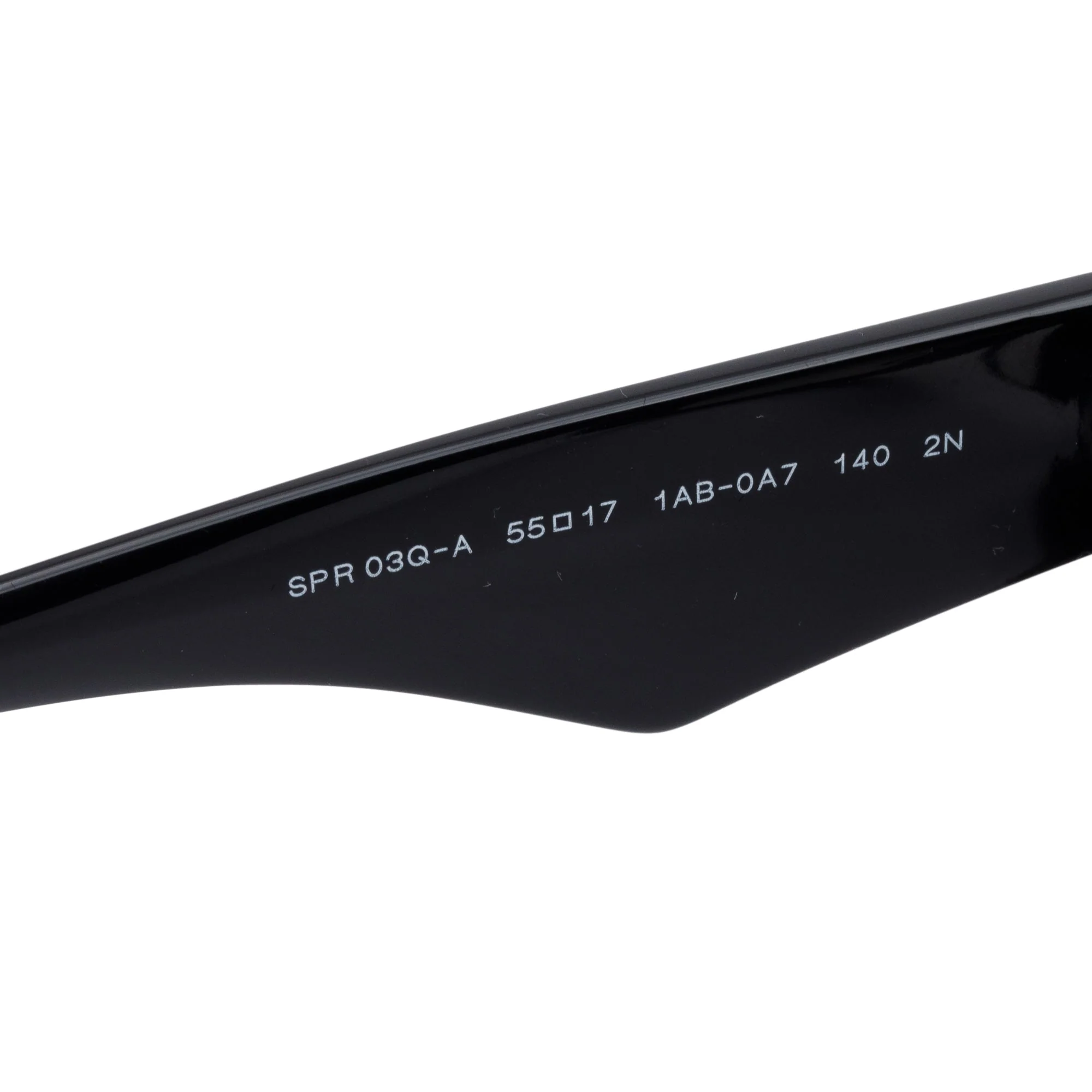 Prada SPR 03Q-A Black Acetate Cat-Eye Sunglasses w/ Case - Image 4
