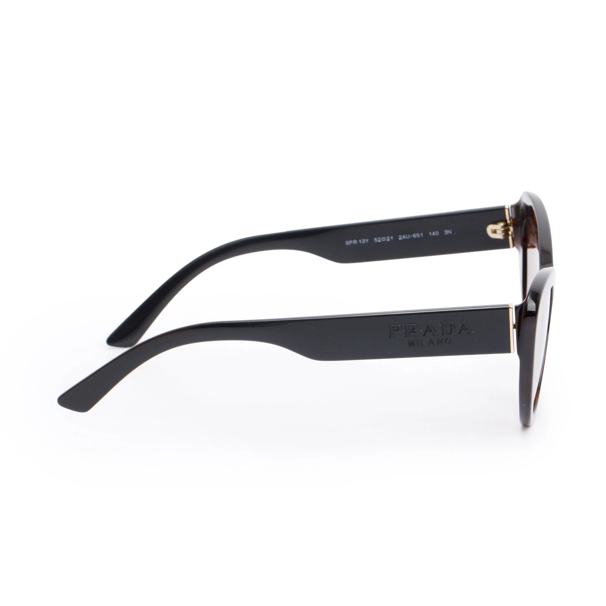 Prada SPR 13Y Havana Acetate Cat-Eye Sunglasses w/ Case - Image 3