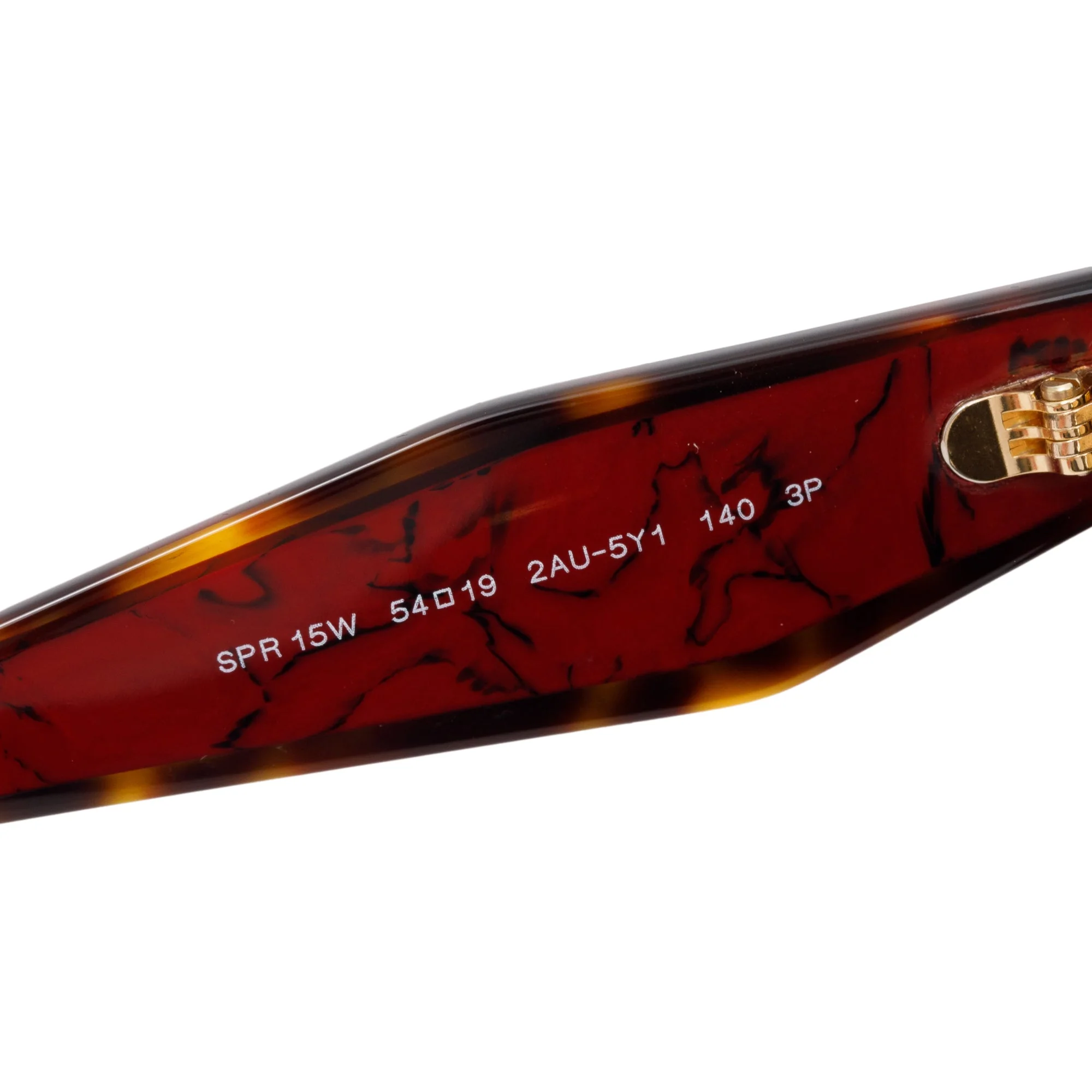 Prada SPR 15W Brown & Red Acetate Cat-Eye Sunglasses w/ Case - Image 4