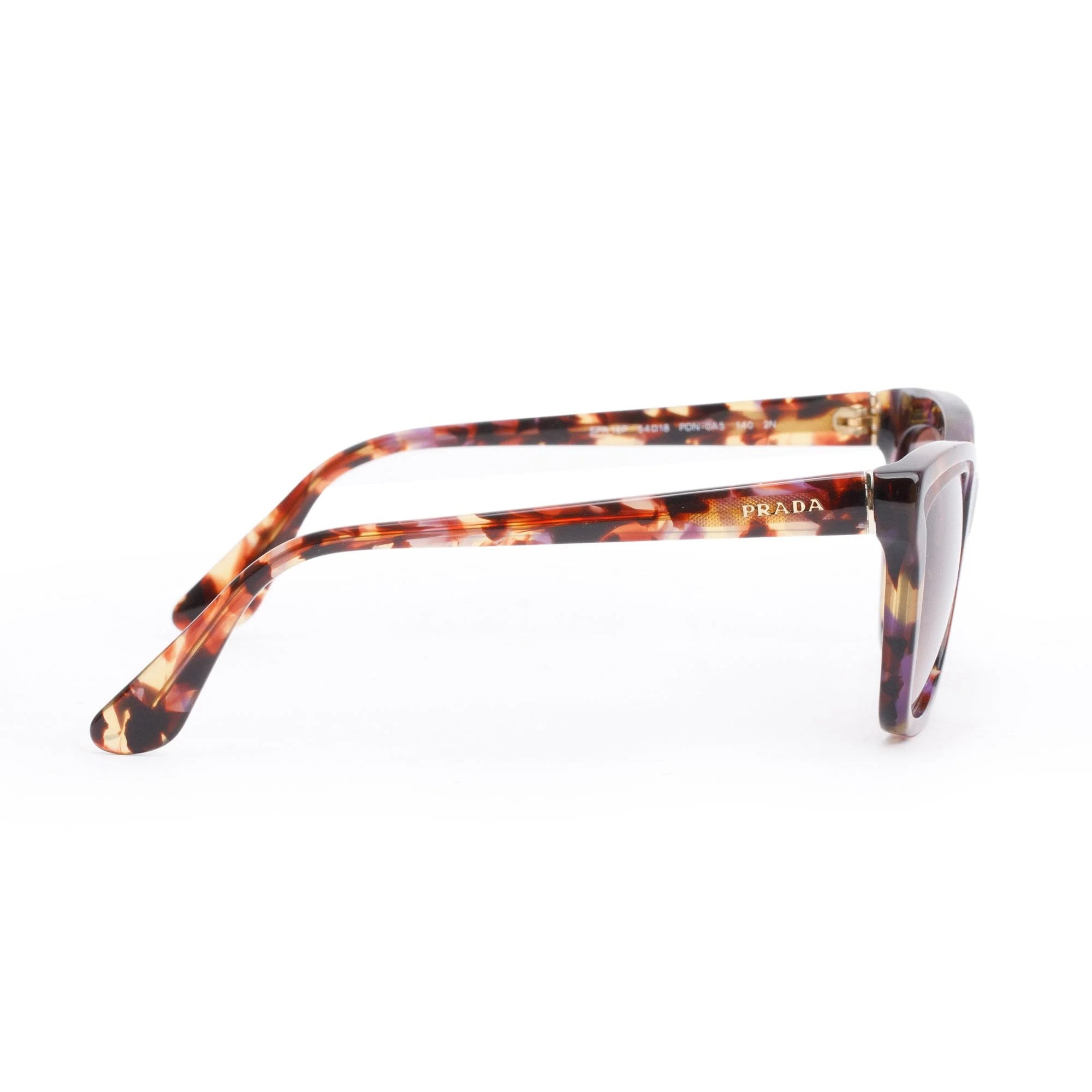Prada SPR 16P Tortoise Acetate Cat-Eye Sunglasses w/ Case - Image 3