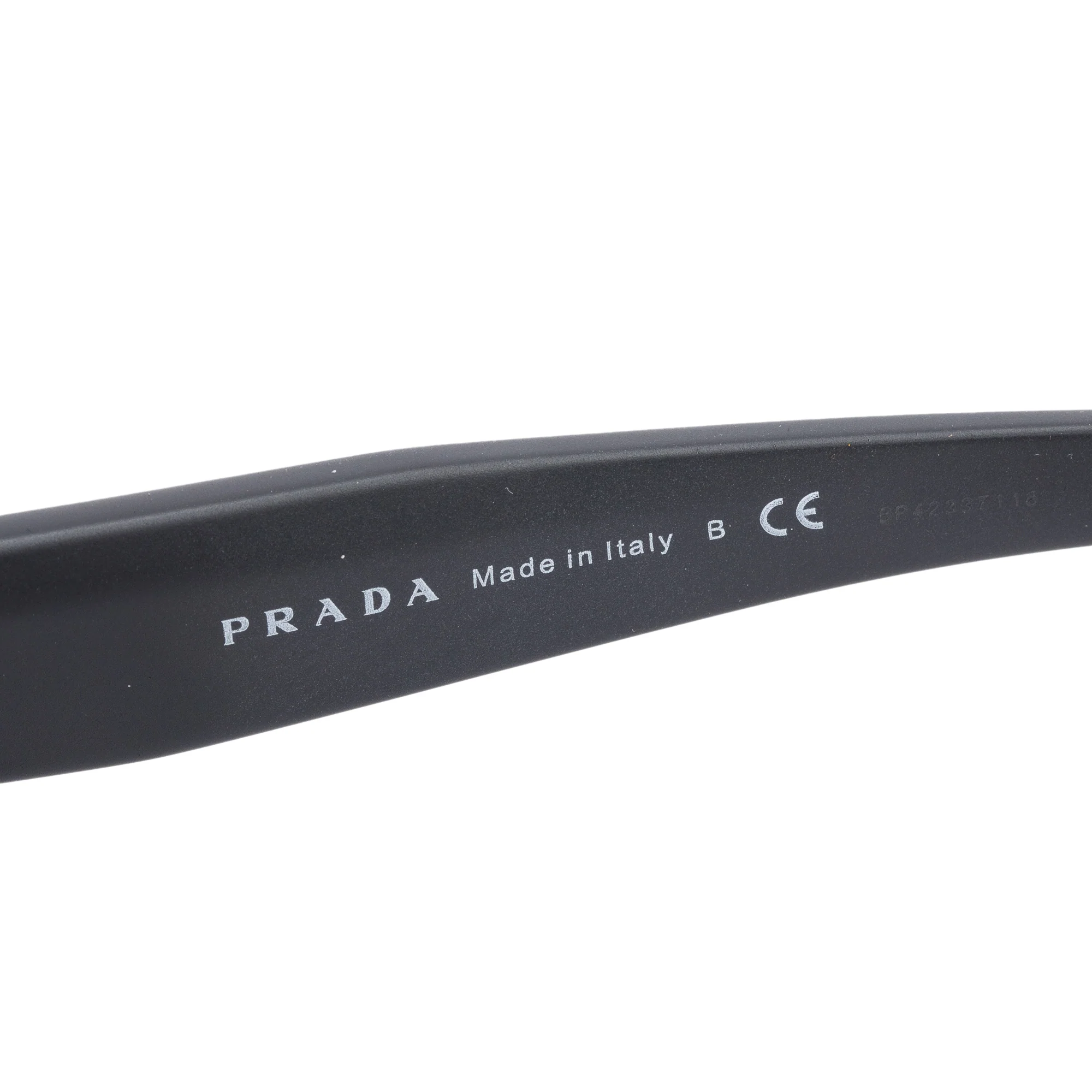 Prada SPR 19W Black Acetate Symbole Sunglasses w/ Box & Case - Image 5