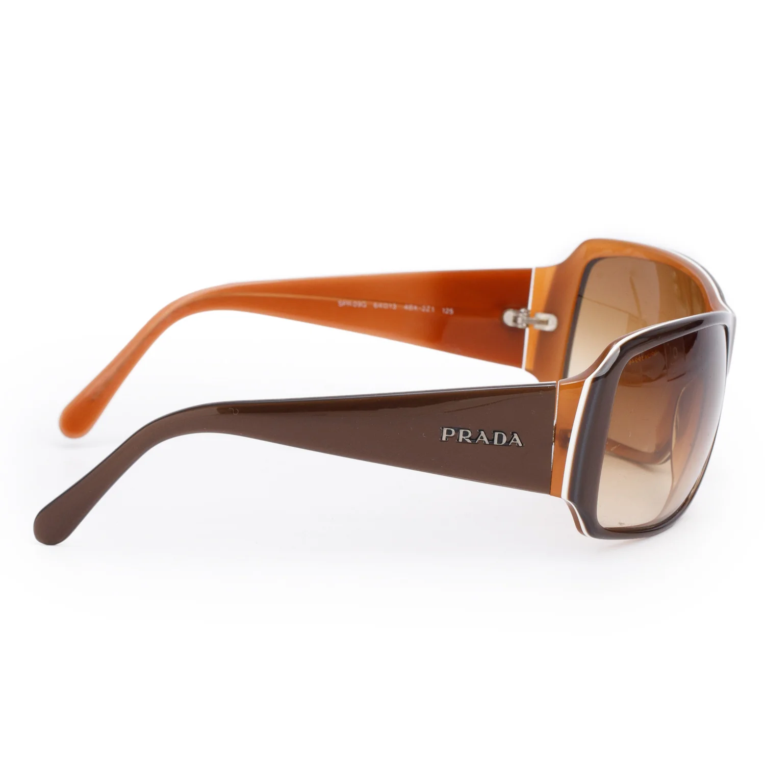 Prada SPR09G Brown/Orange Gradient Shied Sunglasses w/ Case - Image 3