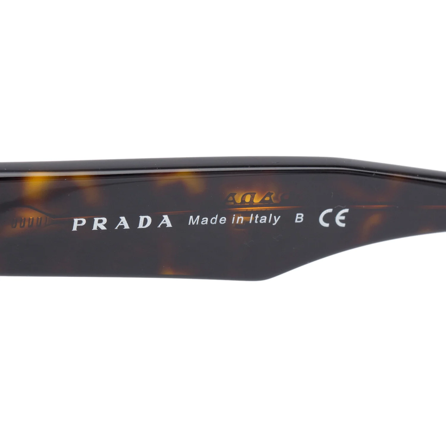 Prada SPR10R Brown Tortoise Acetate Square Sunglasses - Image 4