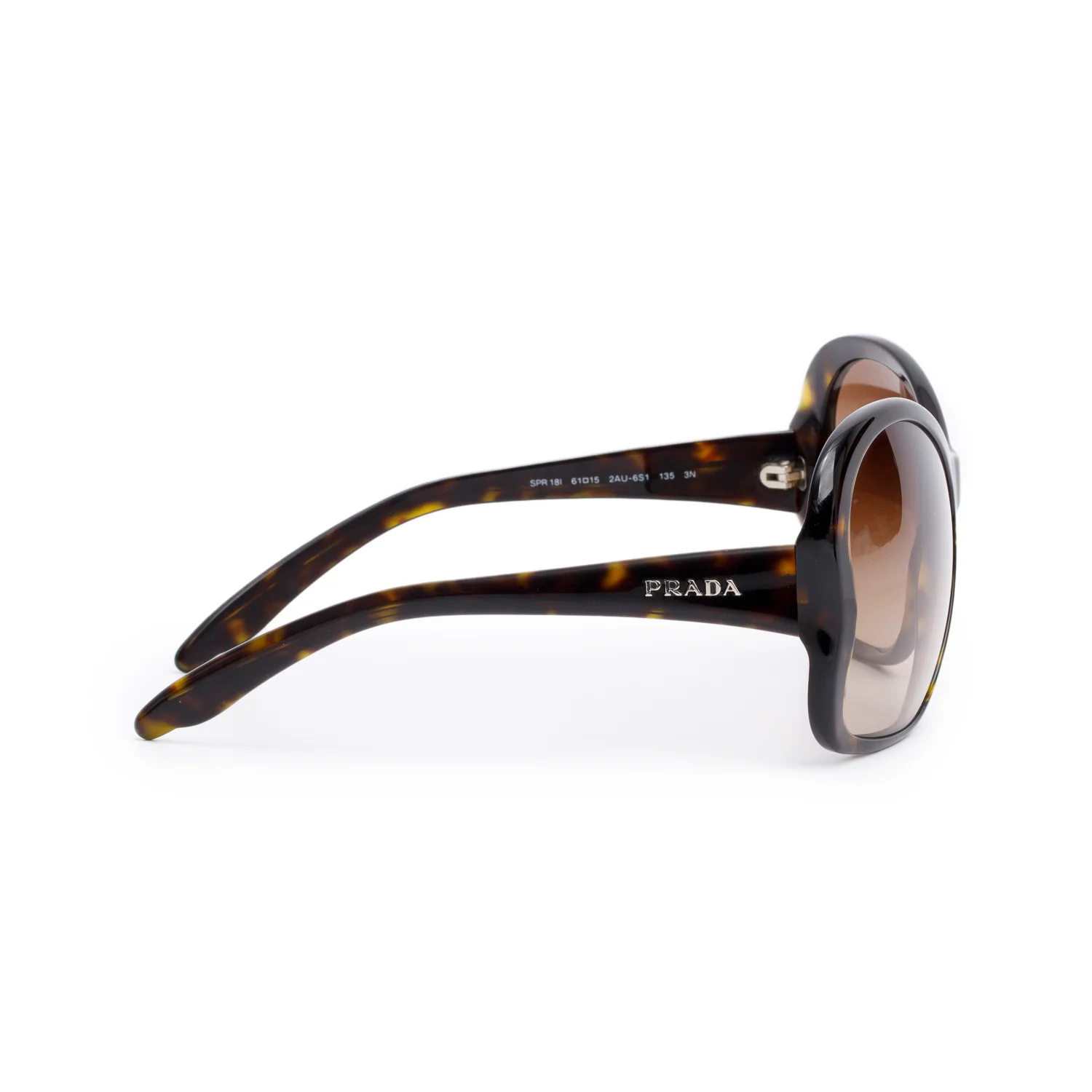 Prada SPR18I Tortoise Acetate Butterfly Frame Sunglasses w/ Box - Image 3