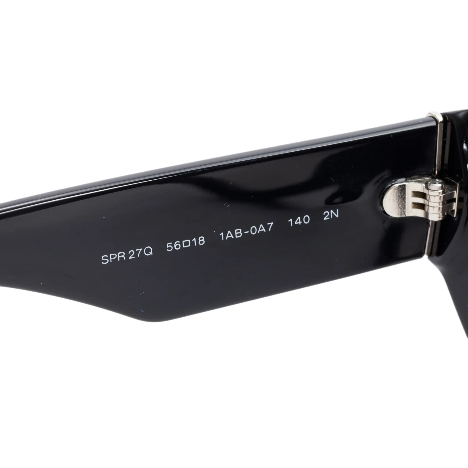 Prada SPR27Q Black Acetate Cat Eye Sunglasses w/ Box, Case & Authenticity Card - Image 4
