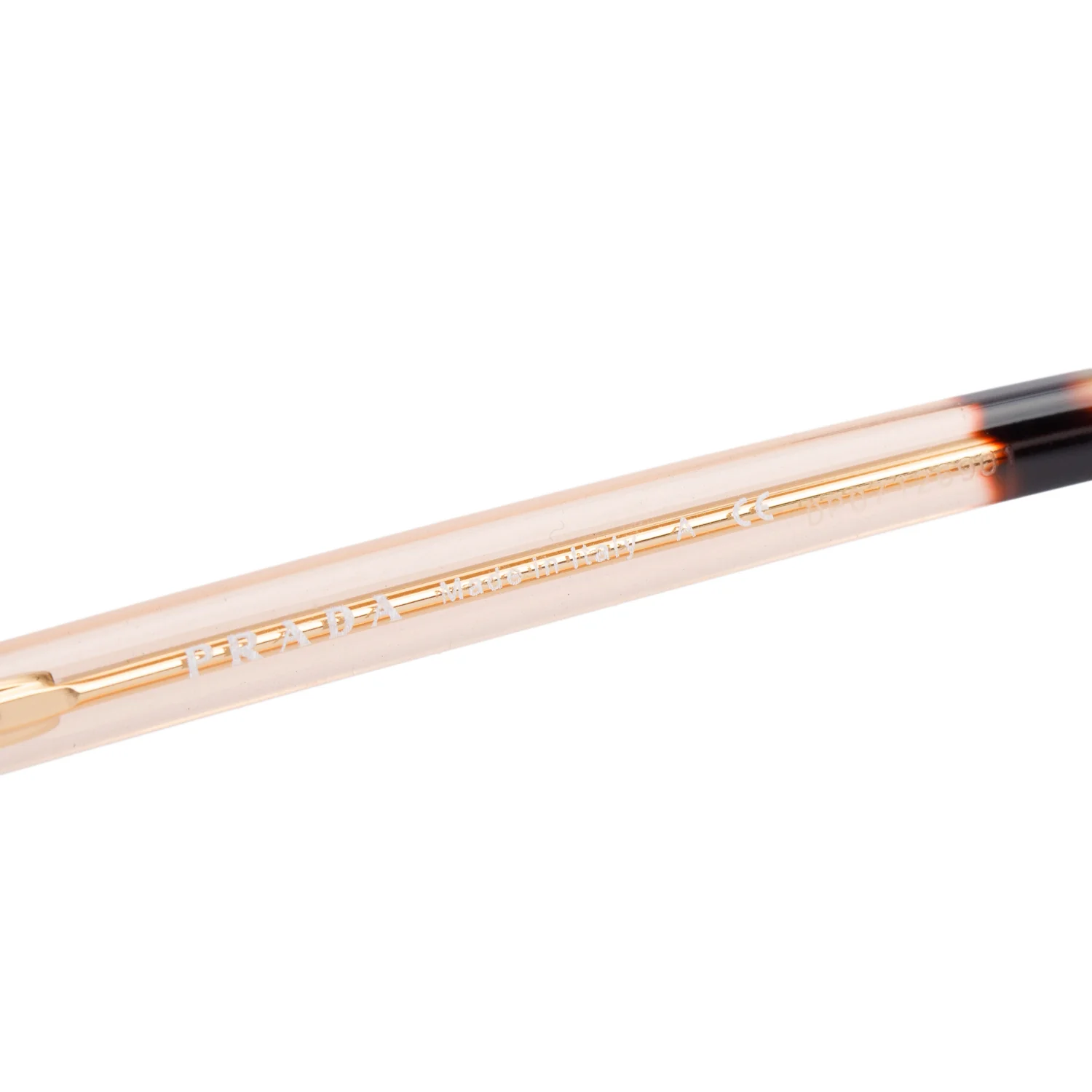 Prada SPR63V Brown Havana Rimless Square Sunglasses - Image 4