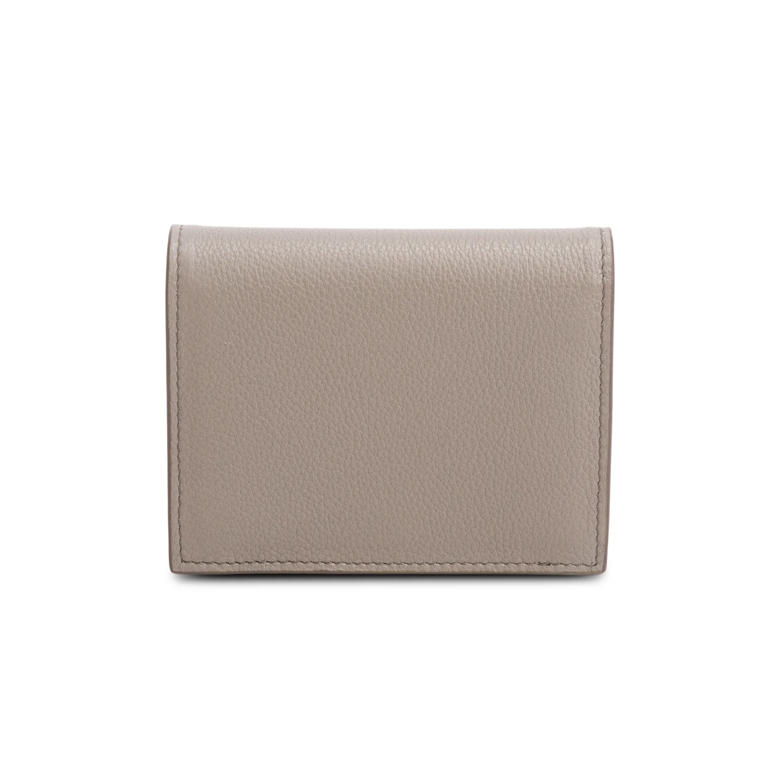 Prada Taupe Vitello Daino Compact Wallet w/ Box & Authenticity Card - Image 4