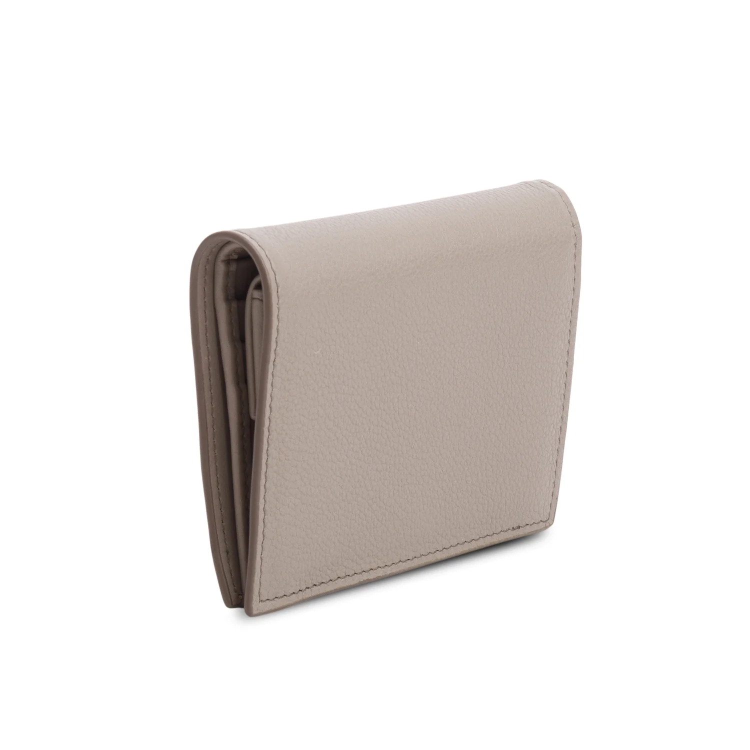 Prada Taupe Vitello Daino Compact Wallet w/ Box & Authenticity Card - Image 5