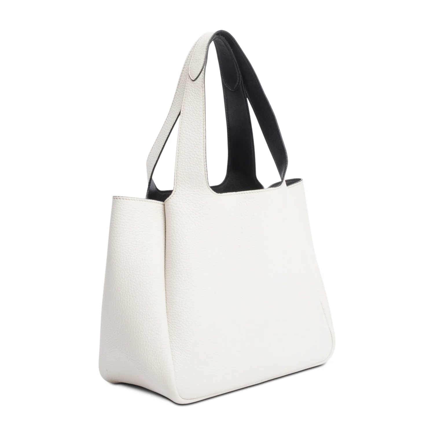 Prada White Vitello Daino Leather Medium Dynamique Tote - Image 5