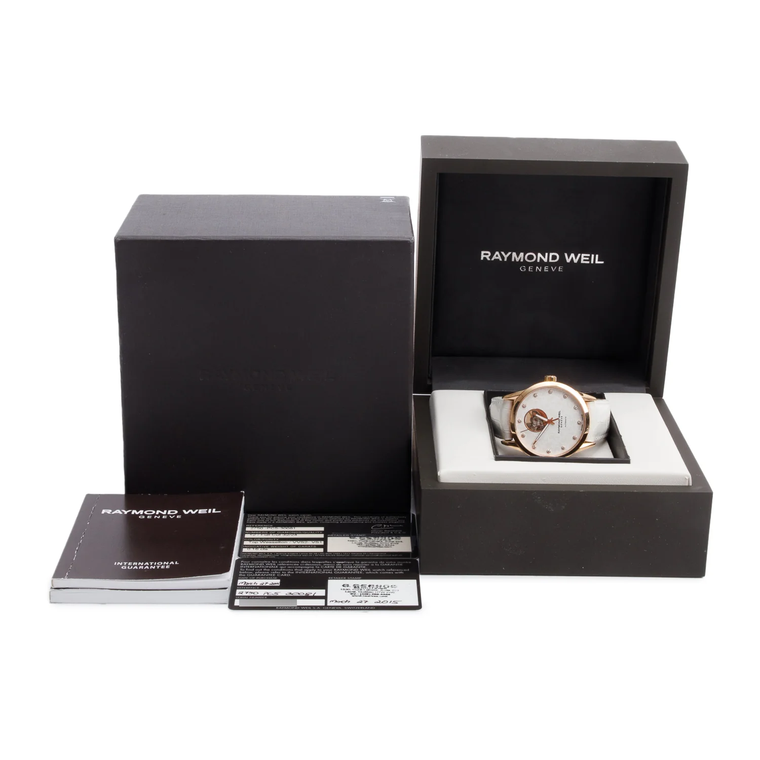 Raymond Weil Rose Gold PVD Stainless Steel Freelancer 38 MM Diamond Dial Automatic Watch 2750 w/ Box & Papers - Image 2