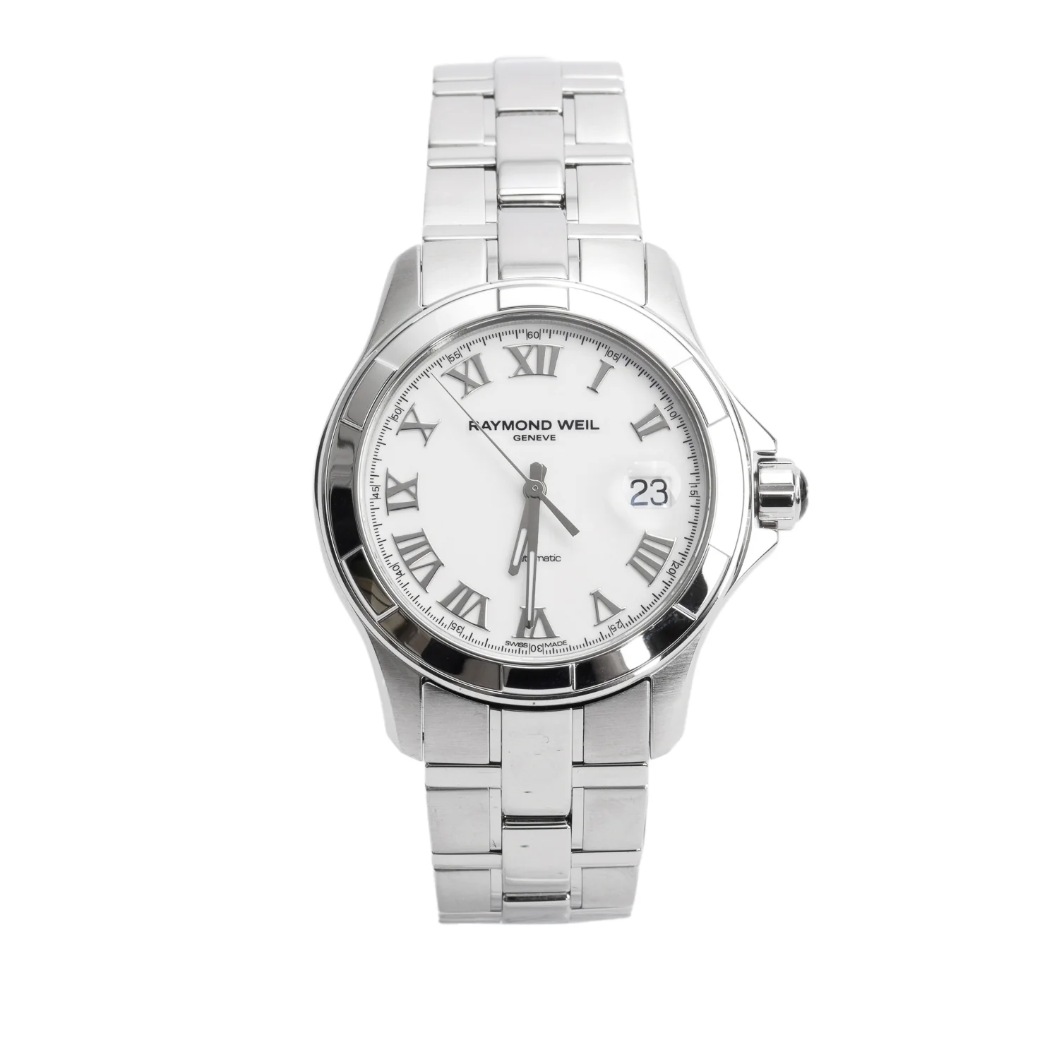 Raymond Weil Stainless Steel Parsifal 39 MM Automatic Watch 2970 w/ Box