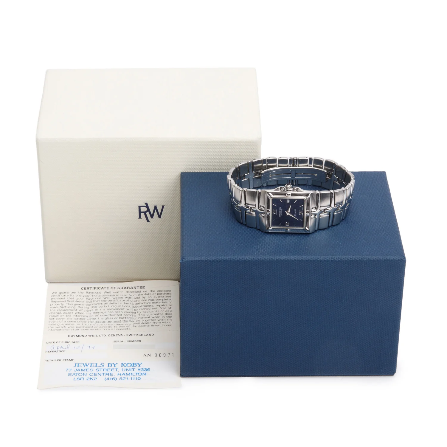 Raymond Weil Stainless Steel Parsifal Watch 9391 w/ Box & Papers - Image 2