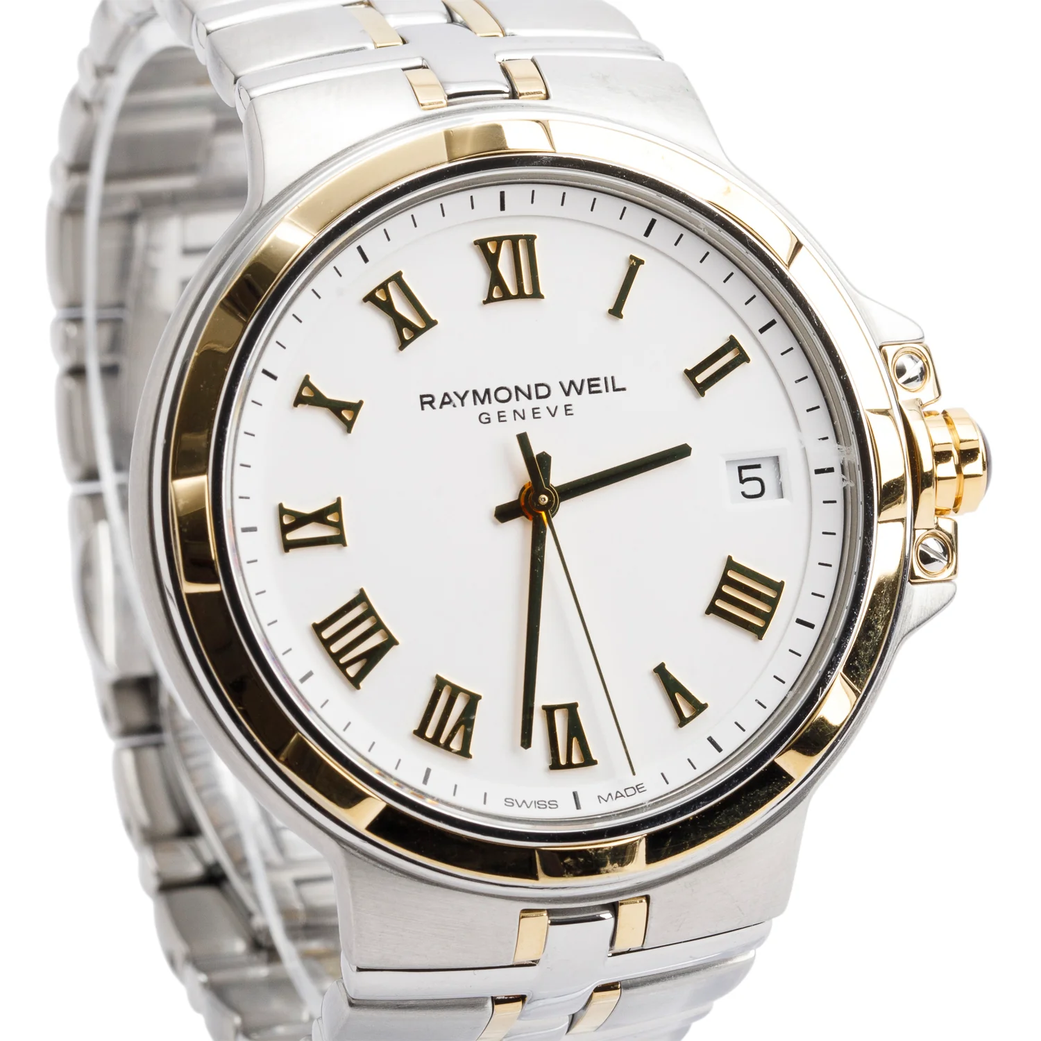 Raymond Weil Two-Tone Stainless Steel Tango Classic 41 MM Watch, White Dial 8160 - Image 2