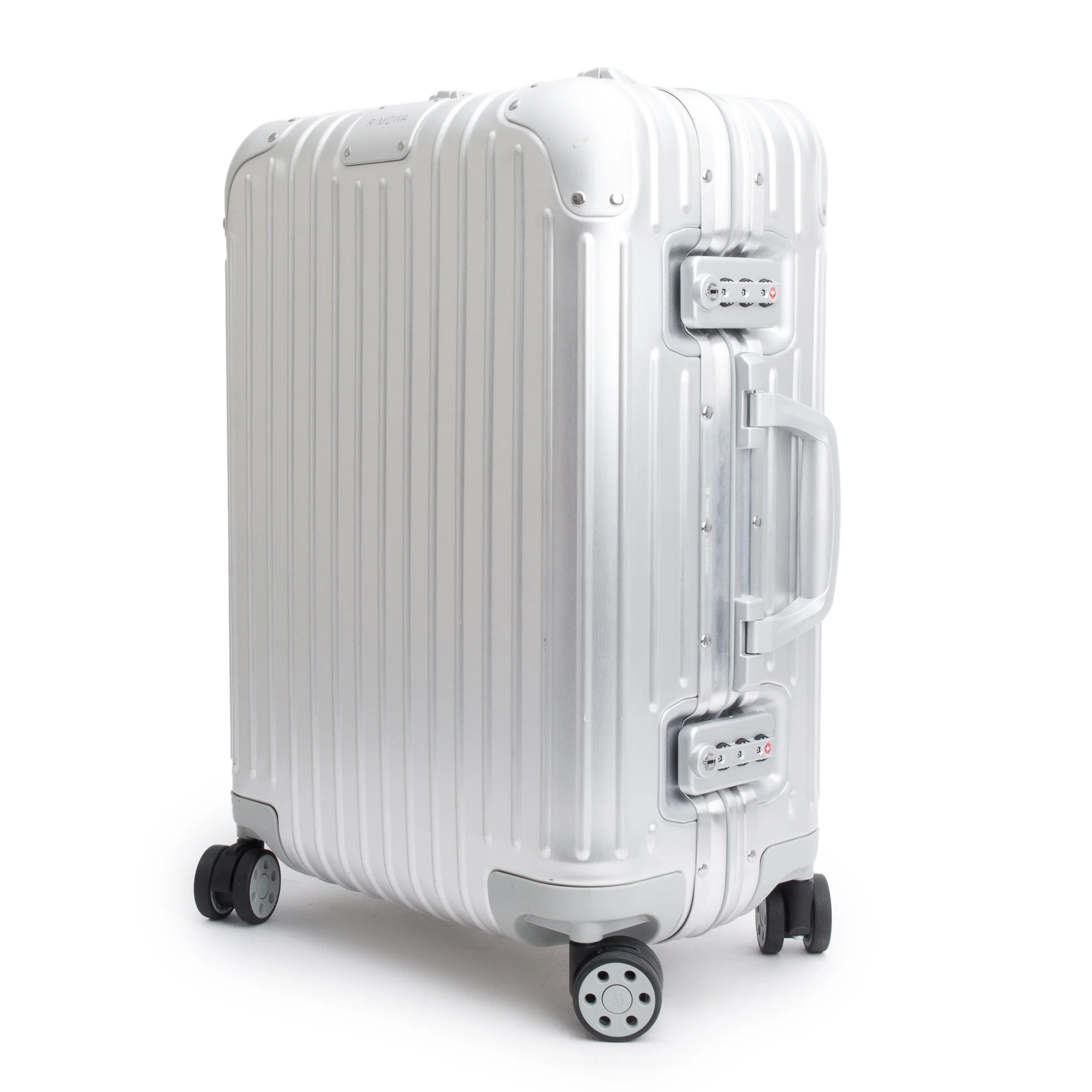 RIMOWA Silver Original Aluminum Suitcase Multi-Wheel Check-In Cabin S Luggage - Image 2