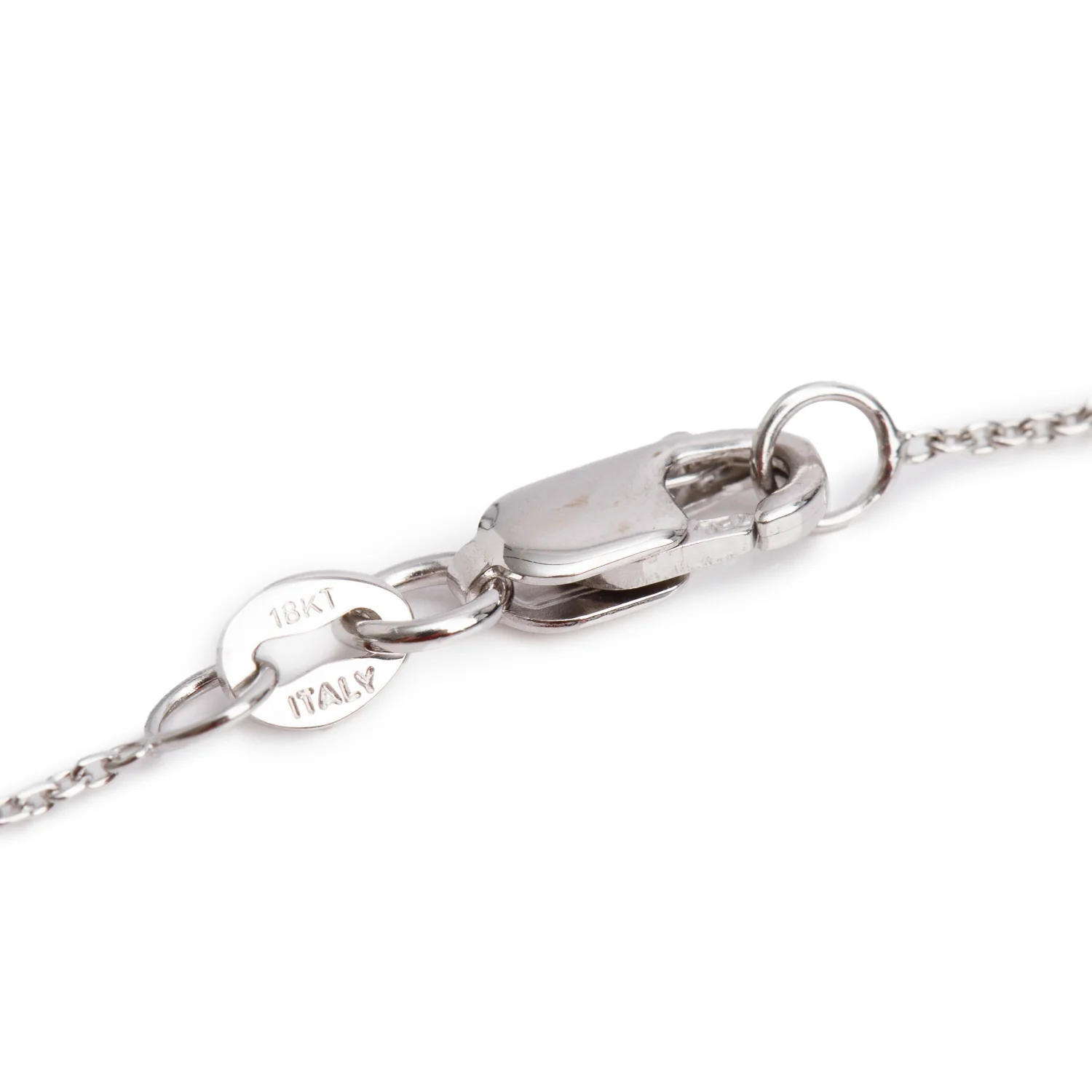 Roberto Coin 18k White Gold Diamond Tiny Treasures 20 MM Circle of Life Pendant Necklace - Image 4