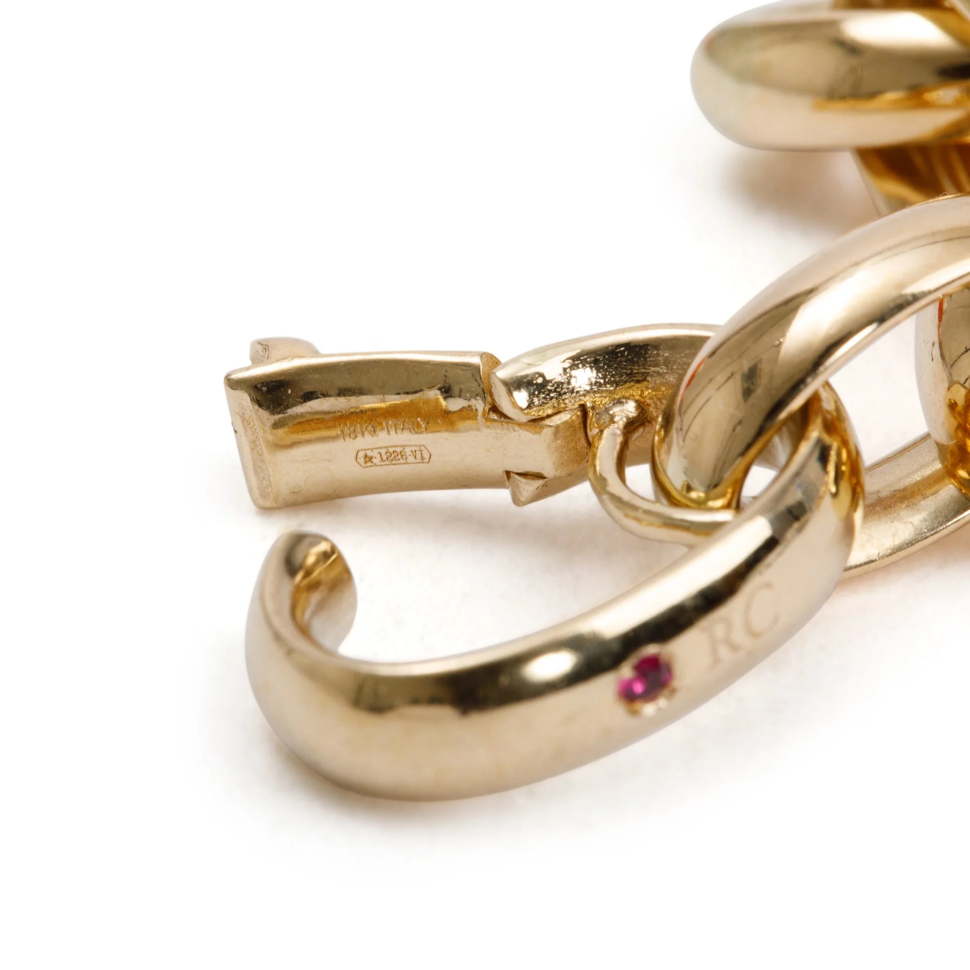 Roberto Coin 18k Yellow Gold Classic Oval Link Bracelet - Image 3