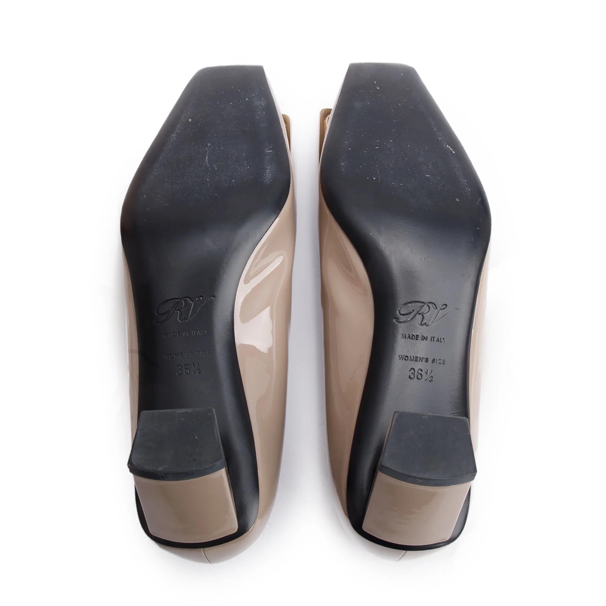Roger VIvier Beige Patent Leather Decollete Belle Vivier 45, Size 36.5 w/ Box - Image 6